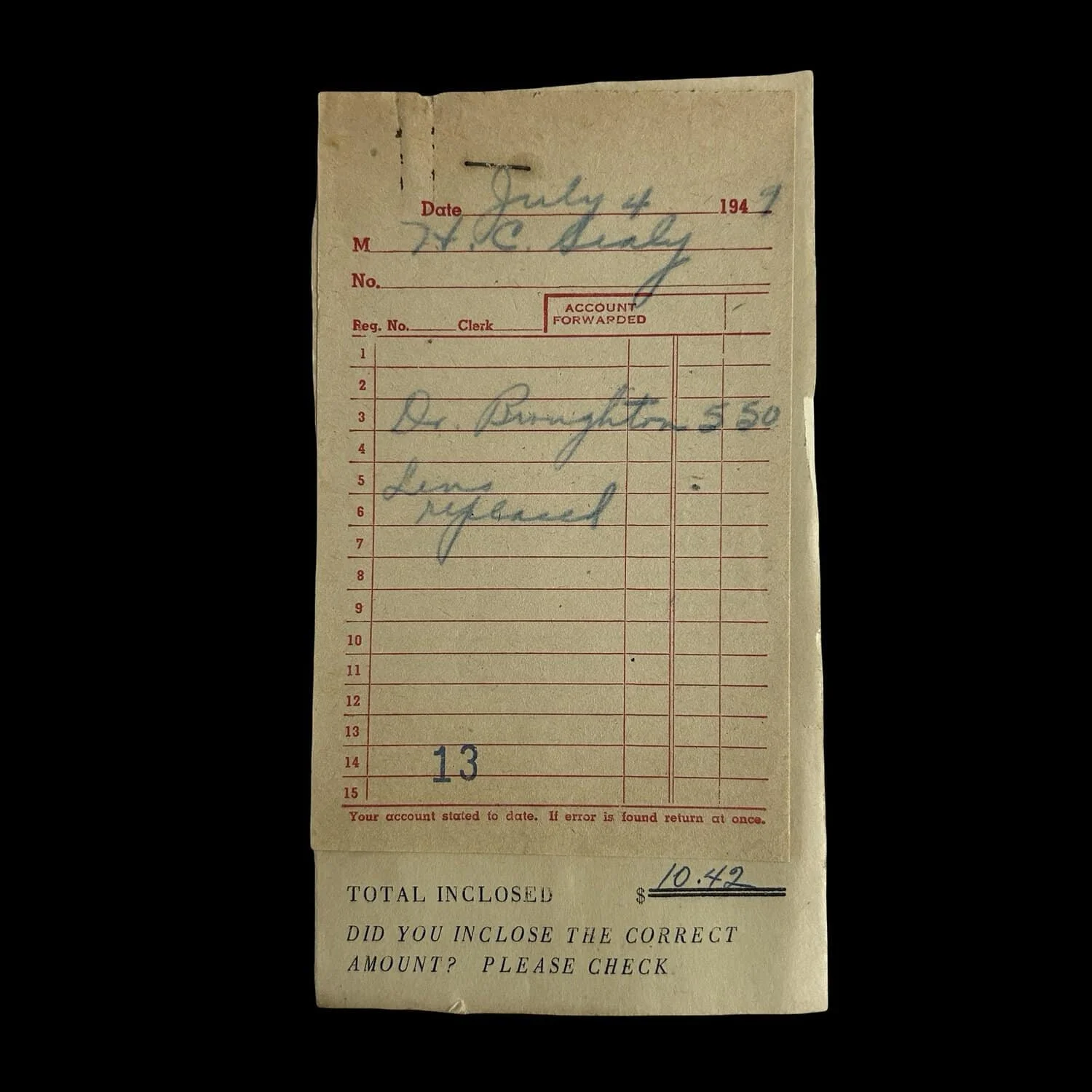 Davidian Seventh-Day Adventists Receipt - Branch Davidians - Waco, Texas