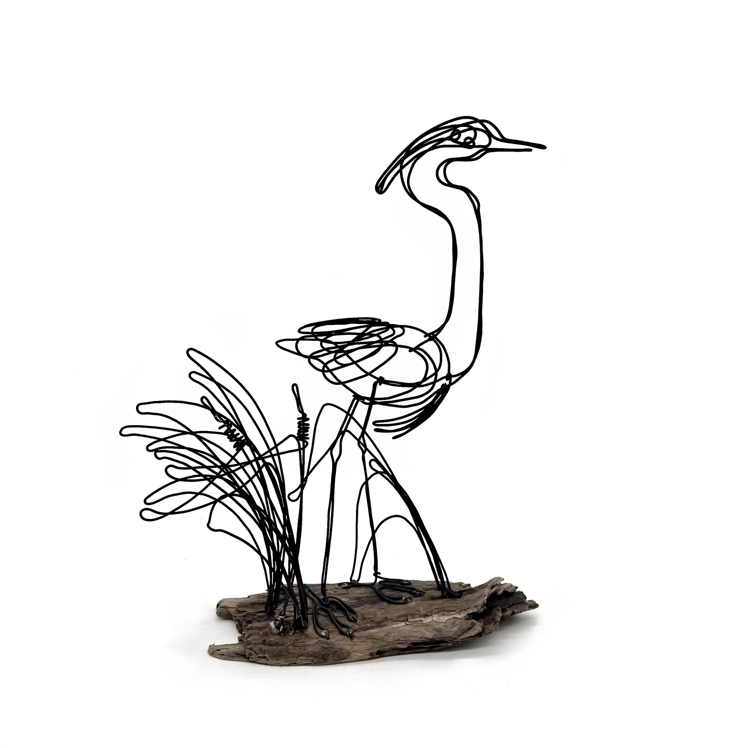 Heron Wire Art, Wire Sculpture, Minimal Design, Unique Gift, Free Shipping!