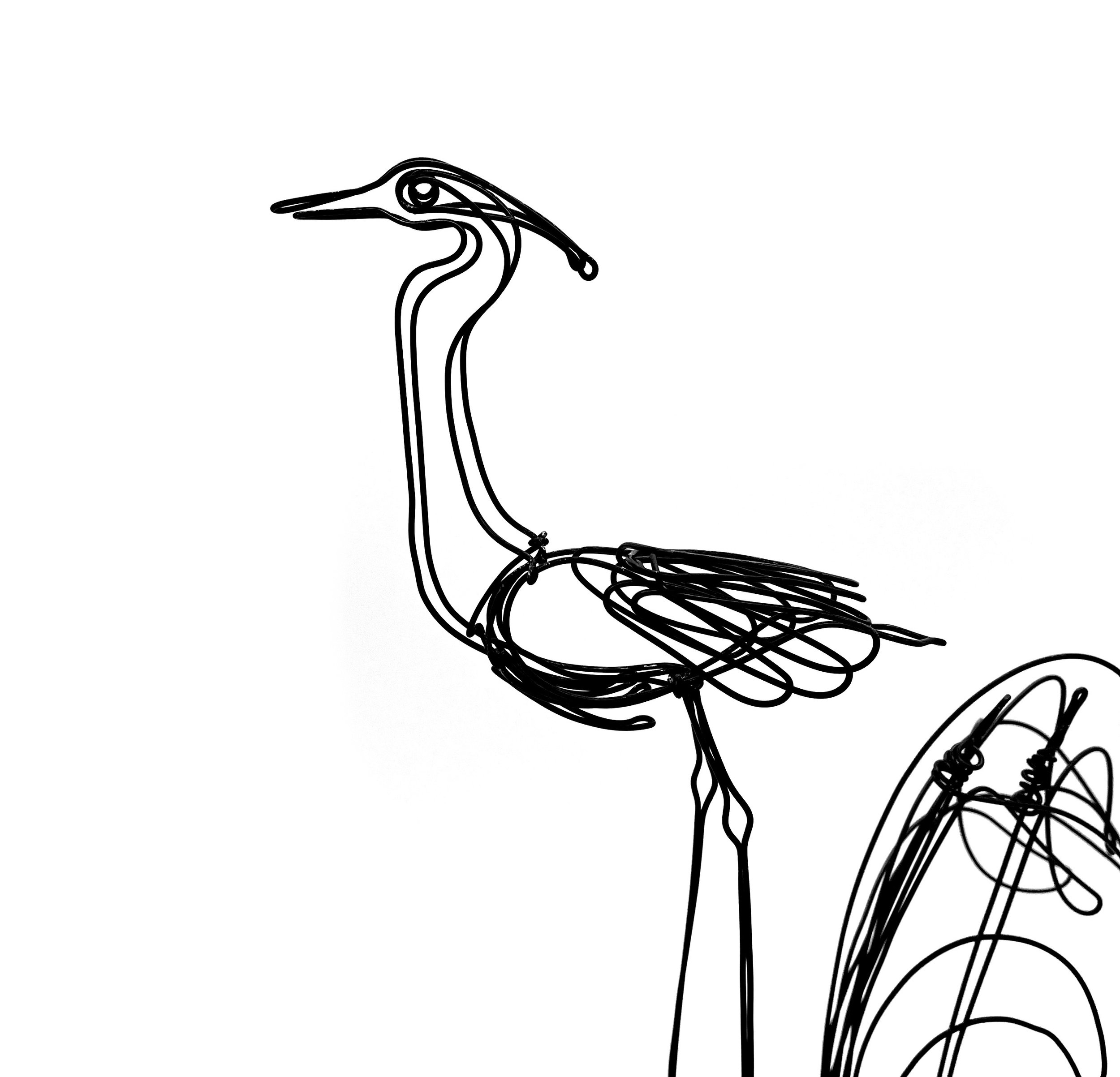 Heron Wire Art, Wire Sculpture, Minimal Design, Unique Gift, Free Shipping!