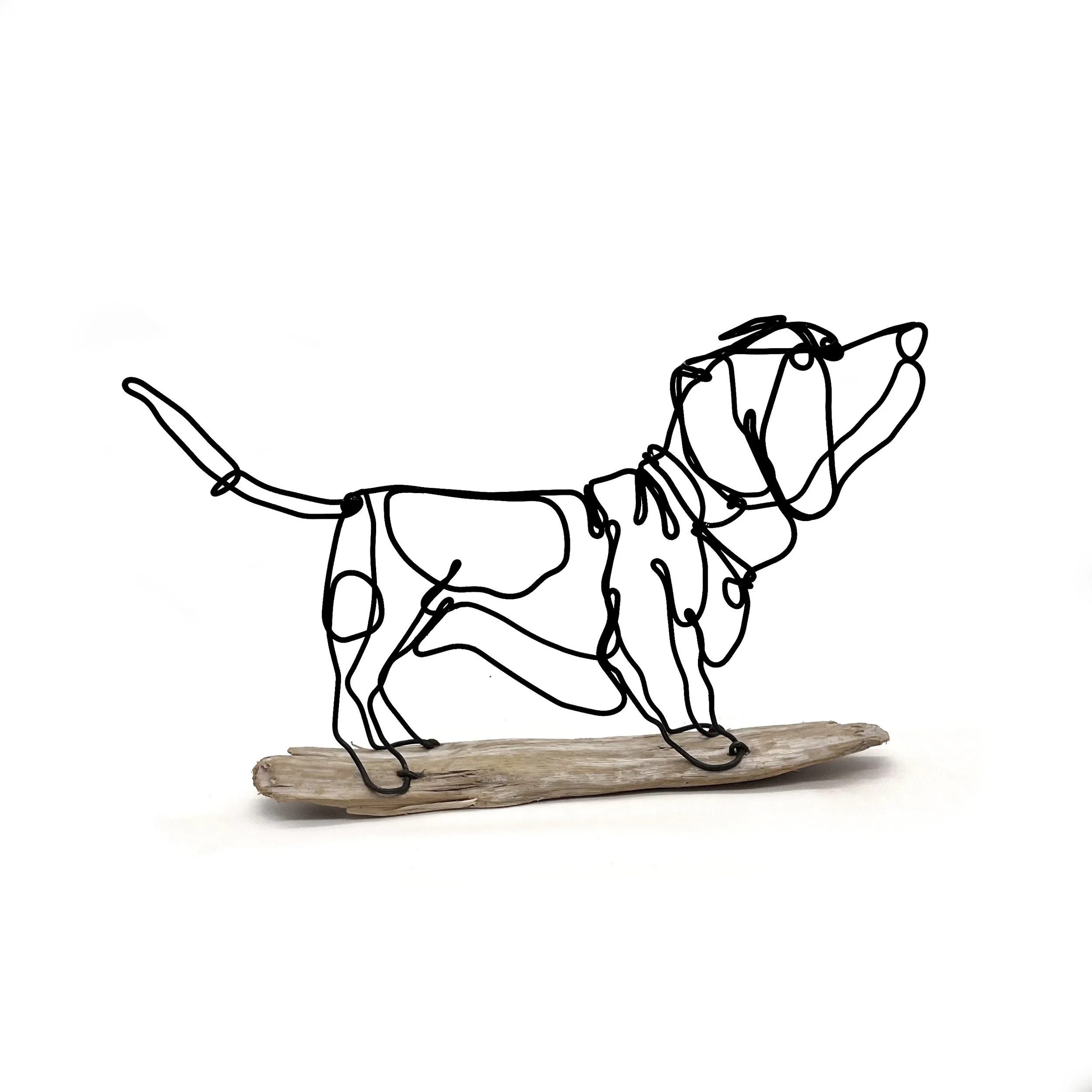 Basset Hound Sculpture, Wire Dog Art, Dog Lover Gift