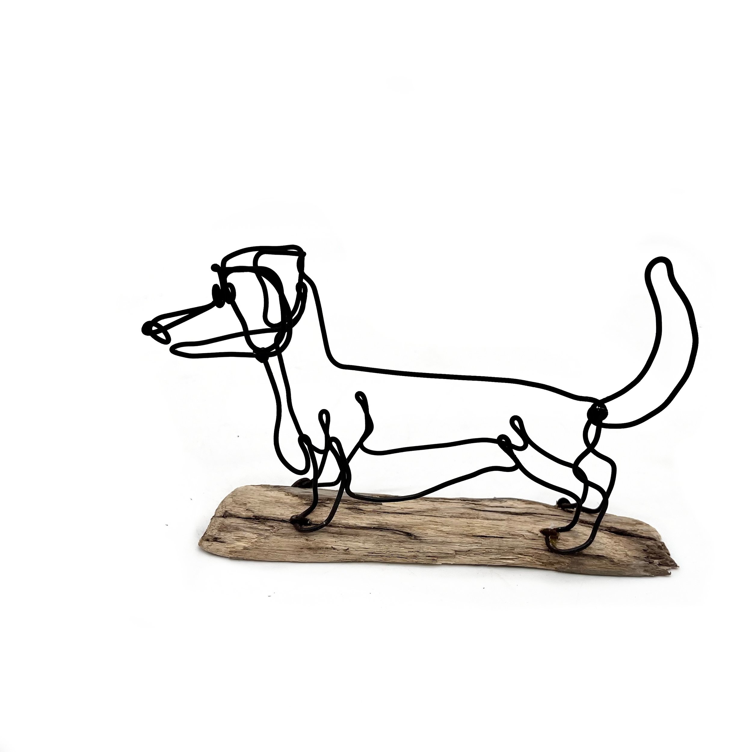 Dachshund Wire Art, Dog Wire Sculpture, Great Gift, Free Shipping
