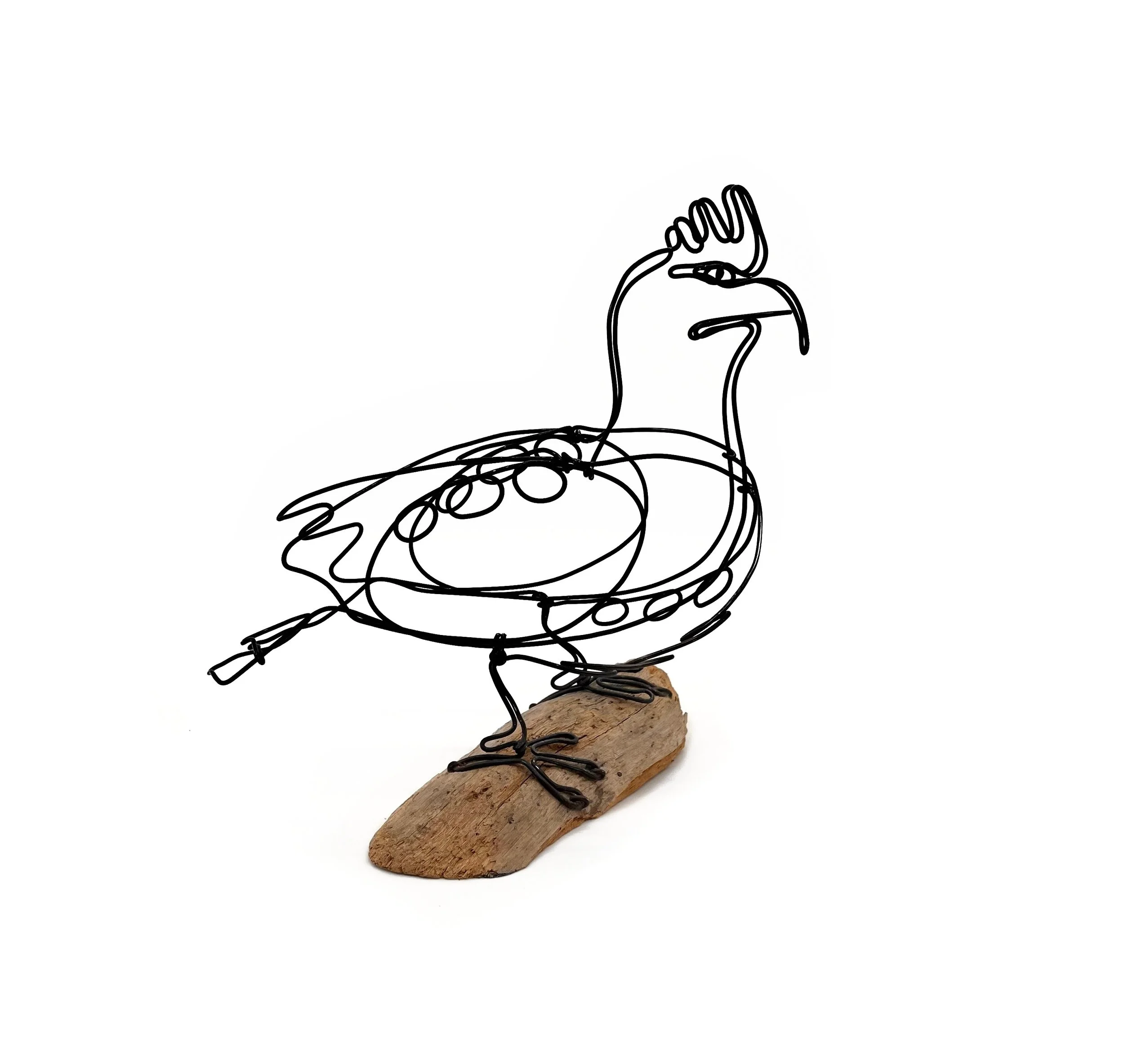 Grouse Sculpture, Ruffed Grouse Art, Wire Sculpture, Wildlife Art with a Minimal Design