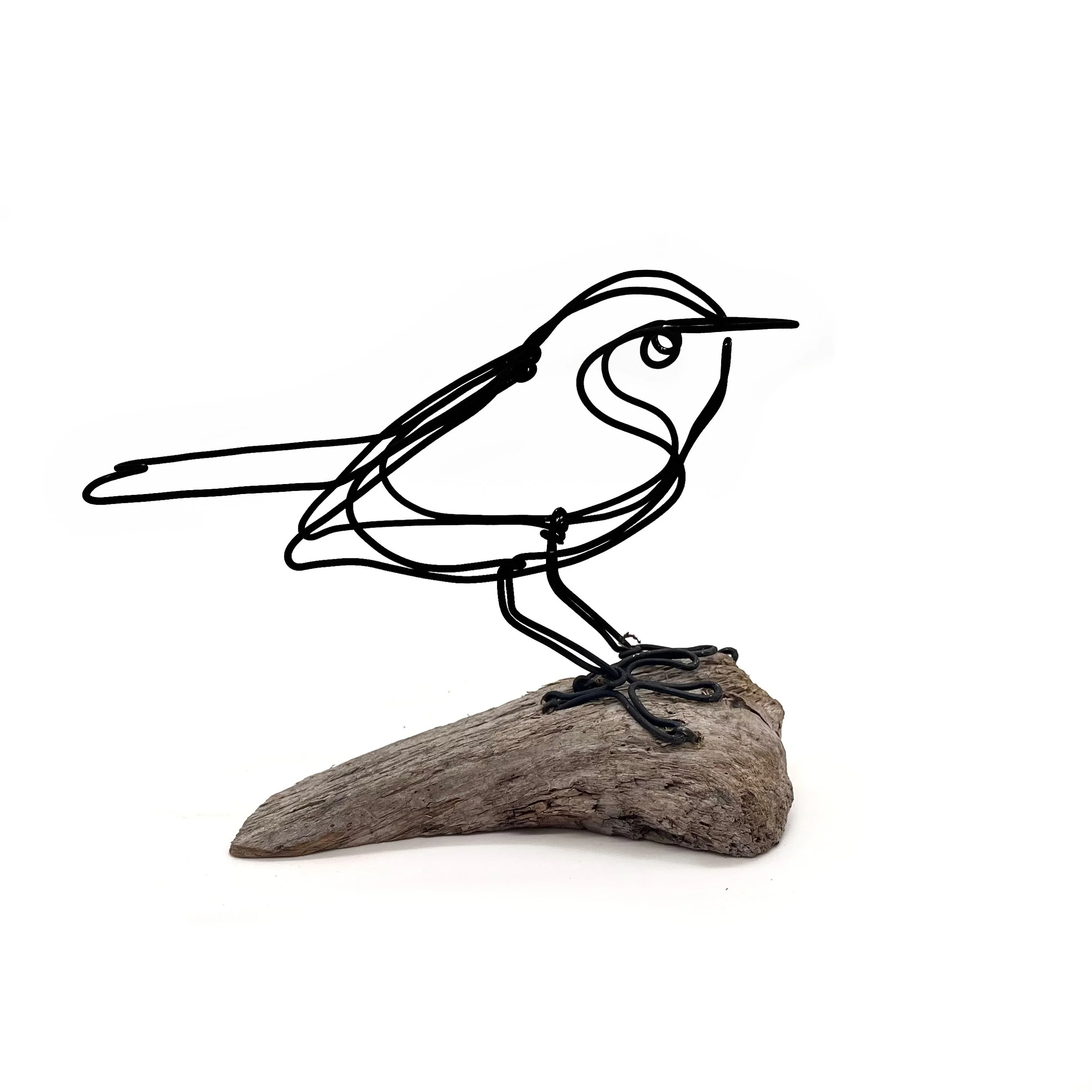 Wren Sculpture, Bird Wire Art, Minimalist Art, One Continuous Line Sculpture, Great Gift for a Bird Lover!, Free Shipping!