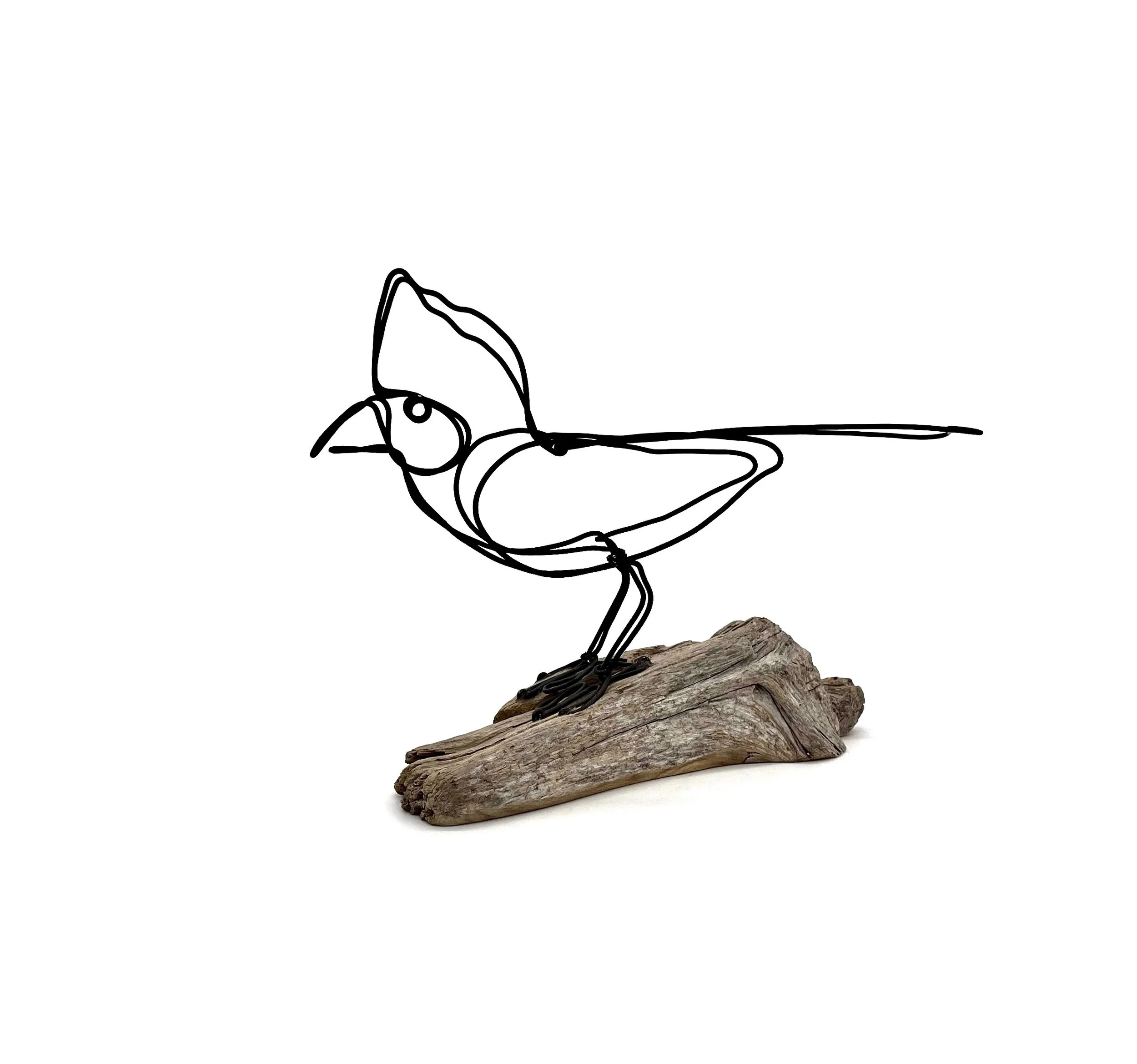 Cardinal Sculpture, Bird Wire Art, Single Strand 3D Sculpture, Great Gift!