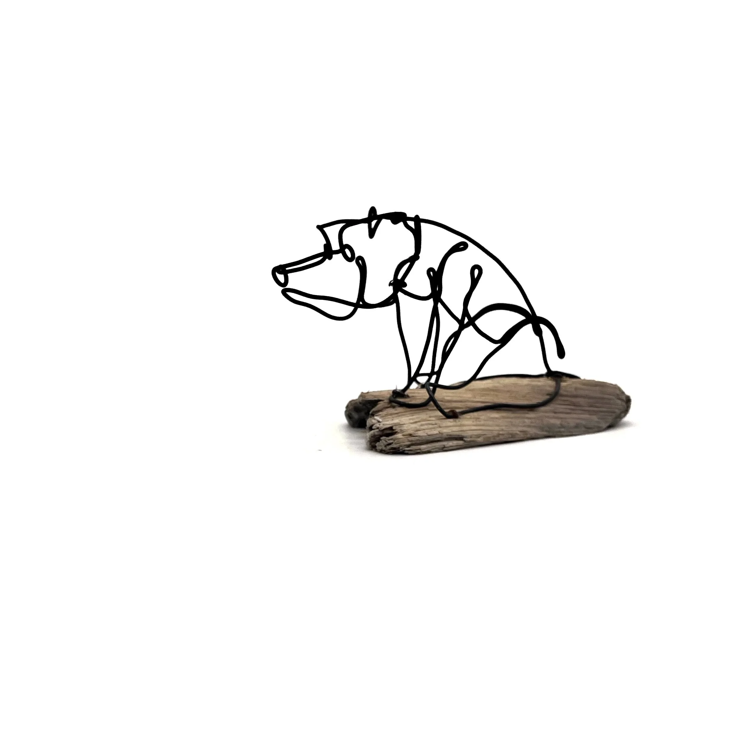 Sitting Bear Cub Sculpture, Wildlife Sculpture, One Line Sculpture, Great Cabin Decor!