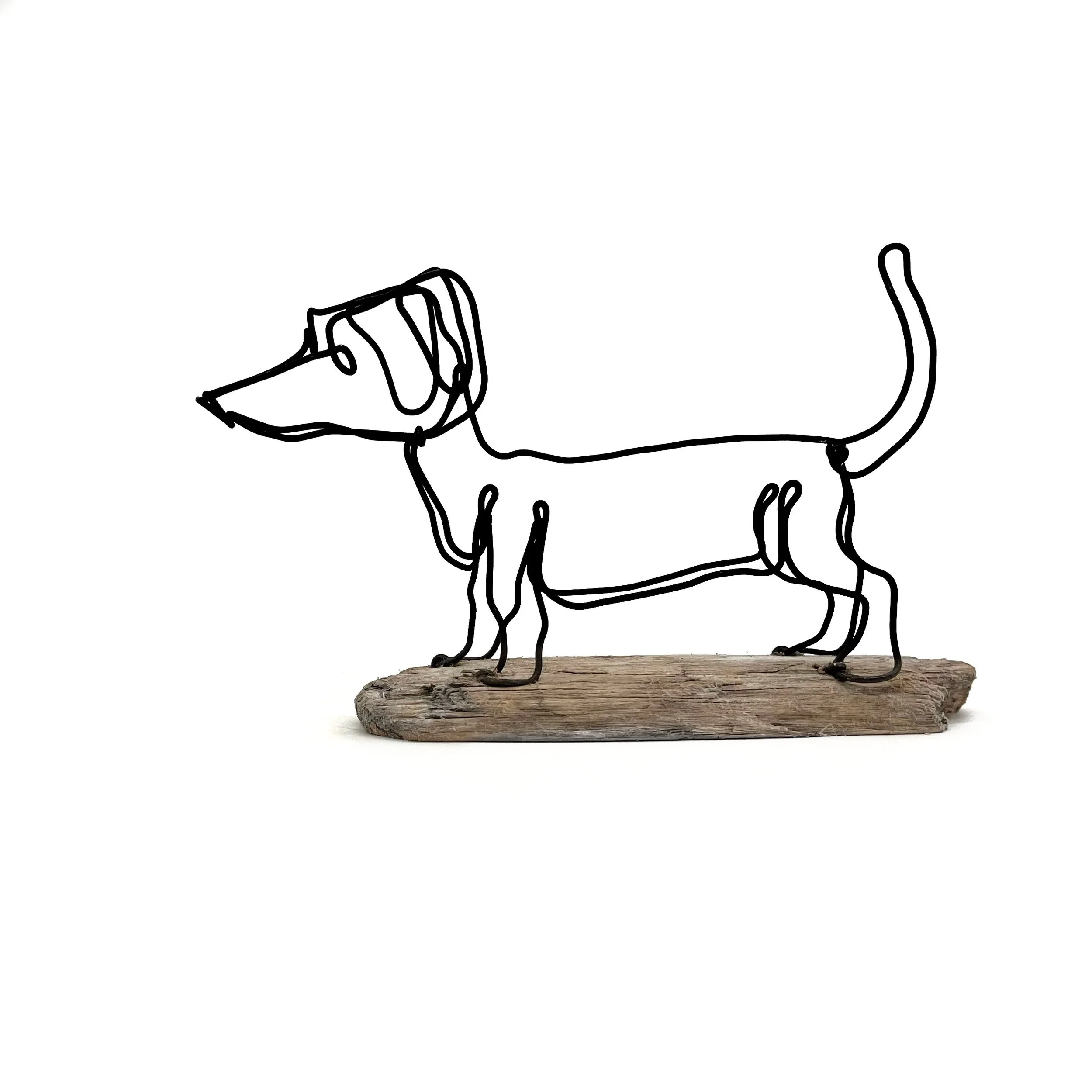 Dachshund Wire Art, Dog Wire Sculpture, Great Gift, Free Shipping