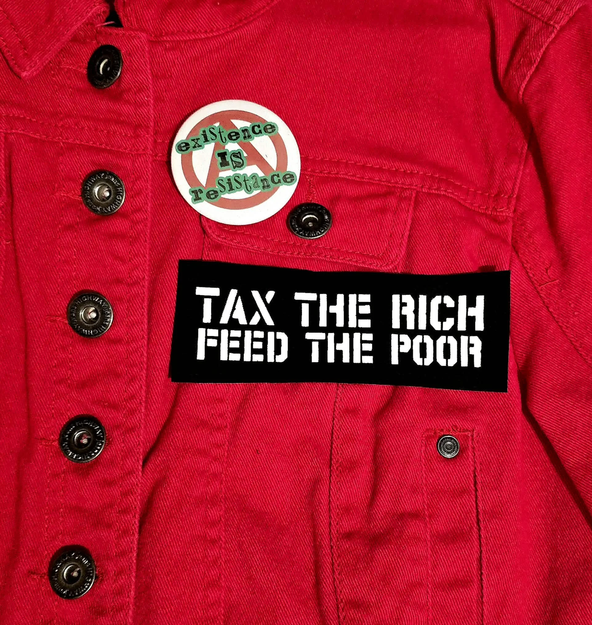 Tax The Rich Feed The Poor Cloth Patch