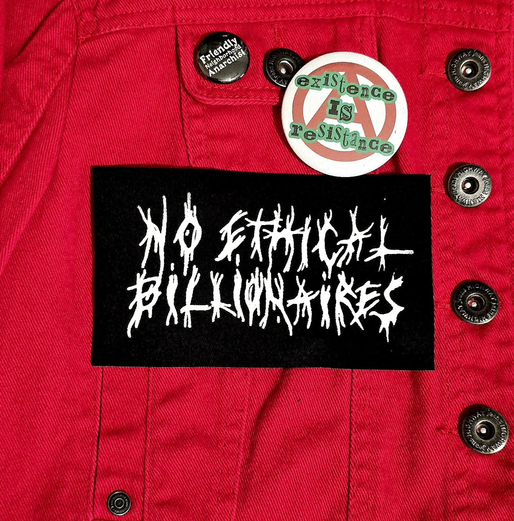 No Ethical Billionaires Cloth Patch
