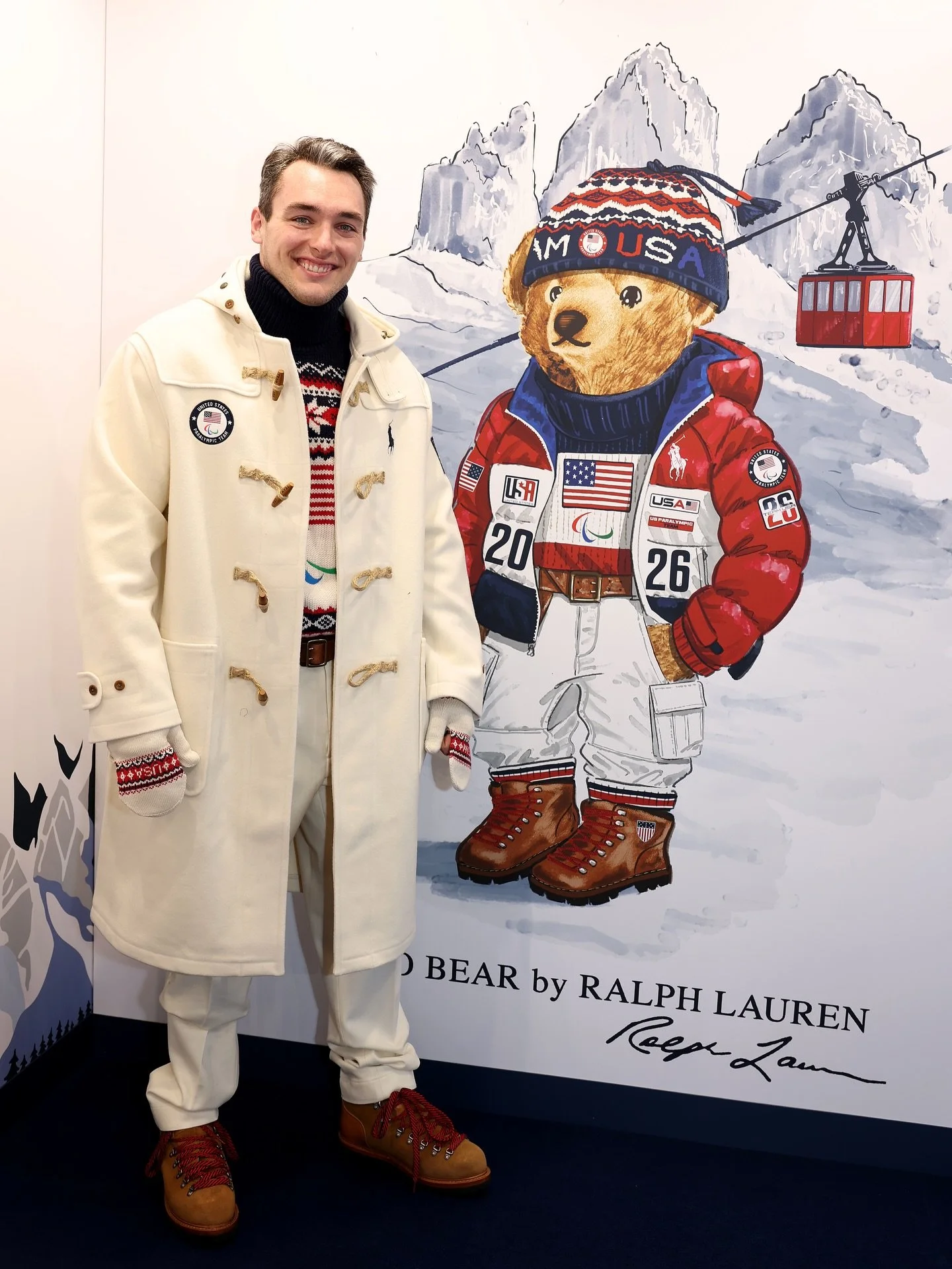 Live from Milan! 3-time Paralympian @jwallace_usa at the Ralph Lauren studio during the team USA Welcome experience. @poloralphlauren opening and closing ceremony outfits have been the talk of the games! 

@cgsportsco will be back in Milan next week 