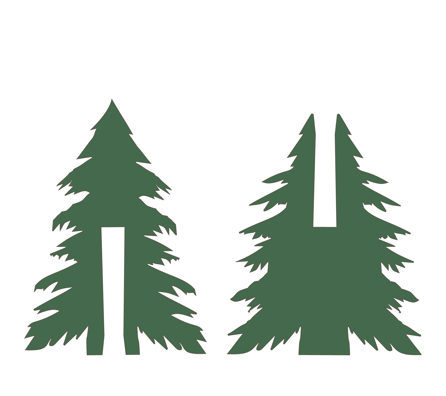Small Tree Top & Bottom (x10)