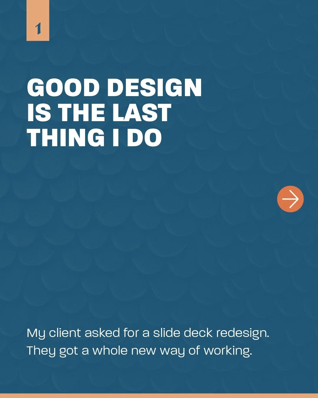 A nonprofit asked me to redesign their educational slide decks to look more professional, reflect the brand, engage young students and impress stakeholders. 

Turns out design aesthetics weren&rsquo;t the only issue. Their geographically spread out s