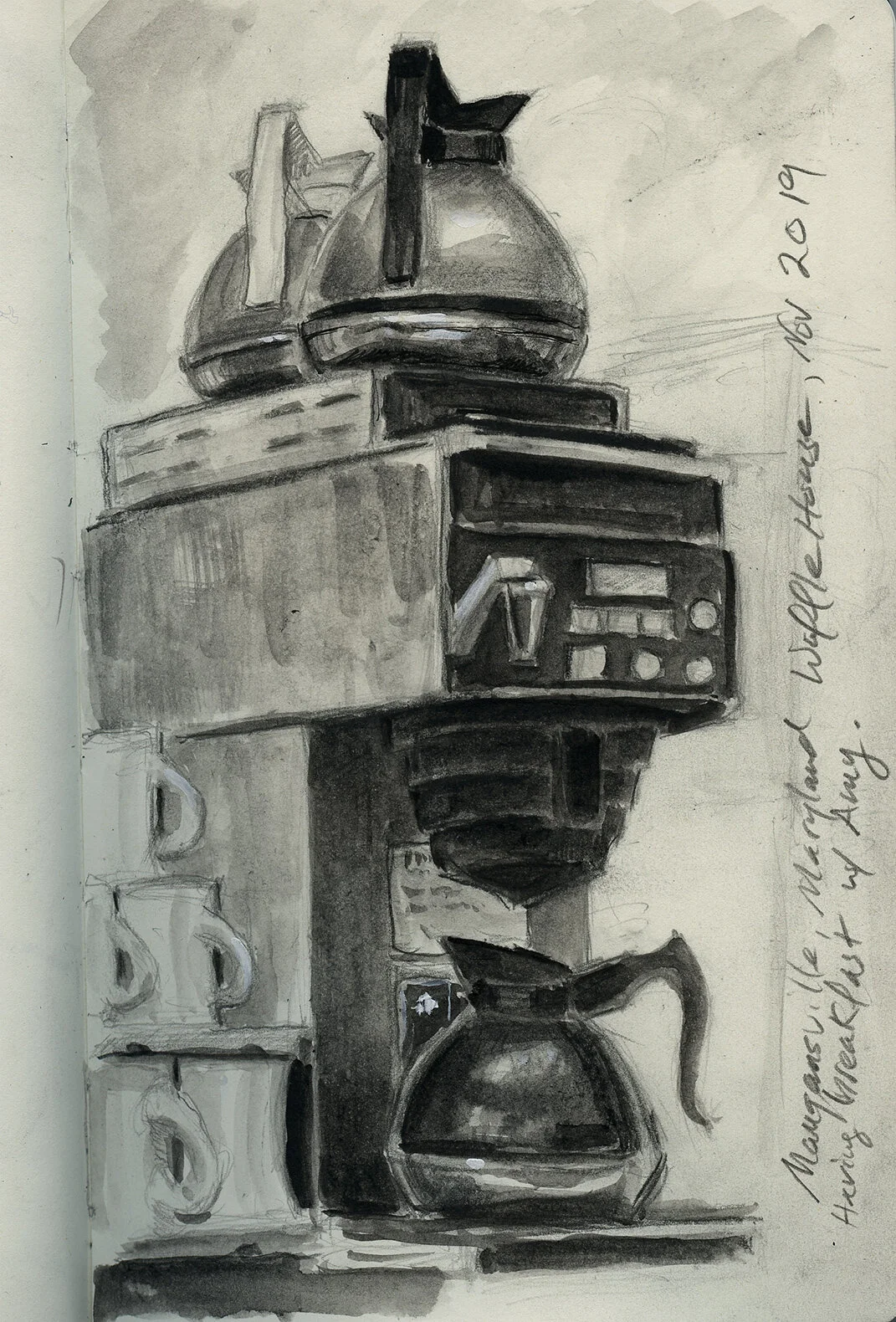 A late night at the Waffle Hoiuse.