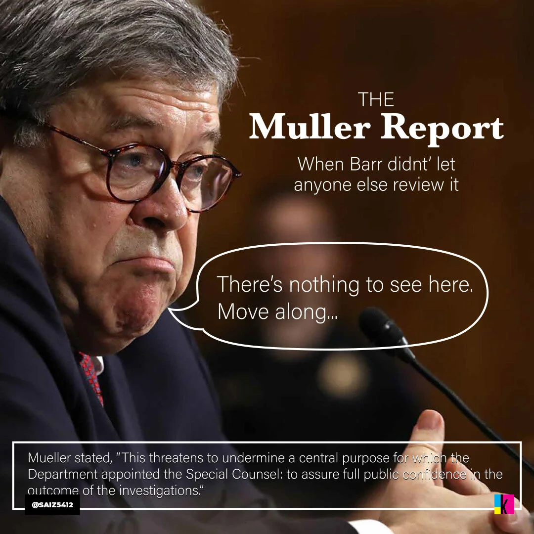 Attorney General Barr gave the first formal remarks on the Mueller report, downplaying and mischaracterizing Trump’s culpability. 