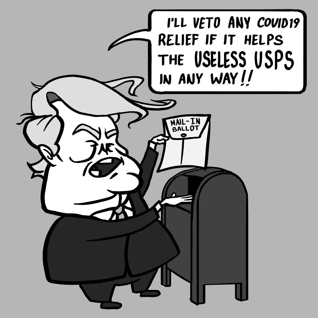 If the $2 trillion coronavirus relief bill contained any money to help the USPS, Trump said that he would veto the act.