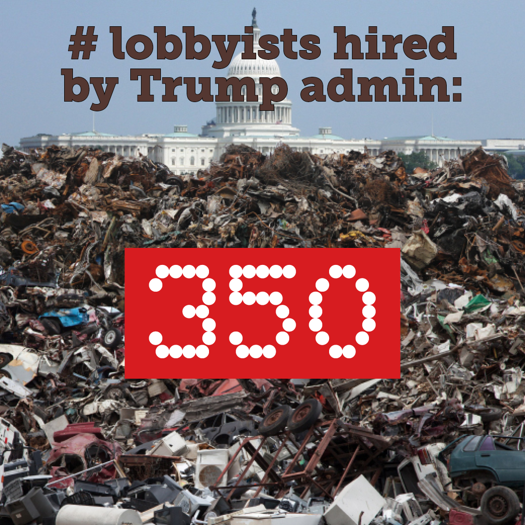 Trump filled his administration with more than 350 lobbyists.