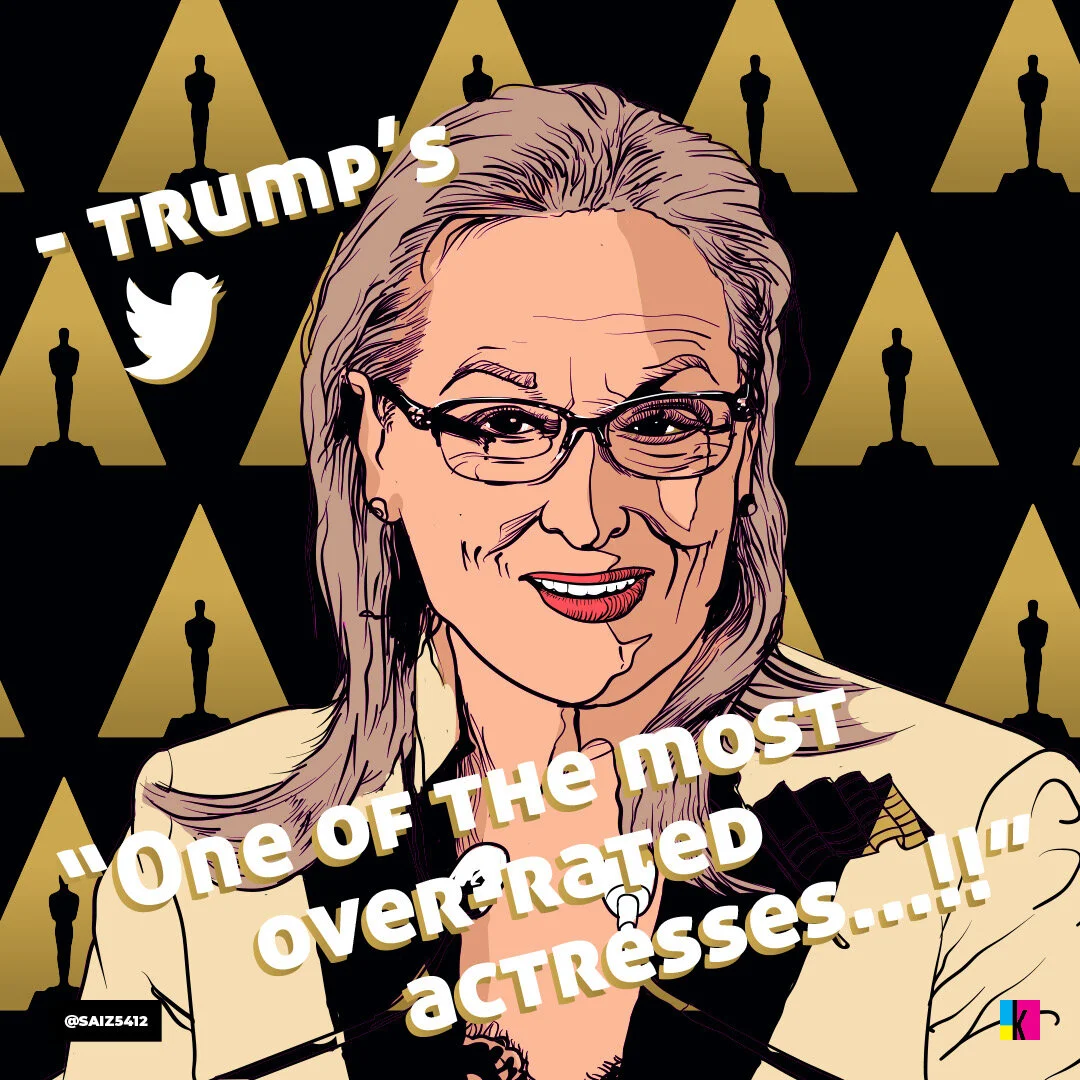 Trump lashed out at Meryl Streep, calling her "over-rated".