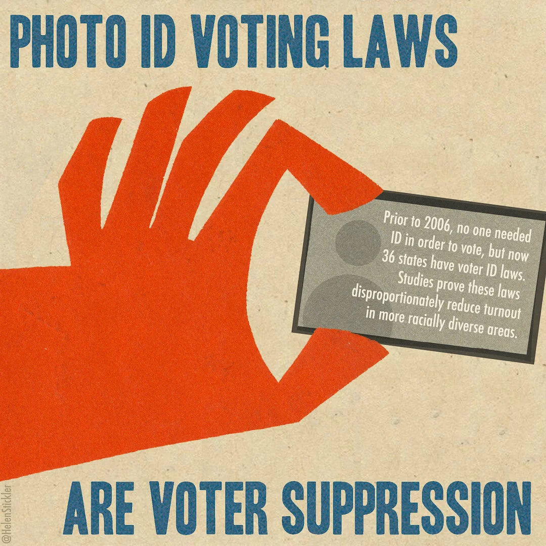 Trump called for all voters to present photo ID, a rule critics say is unnecessary and damaging.