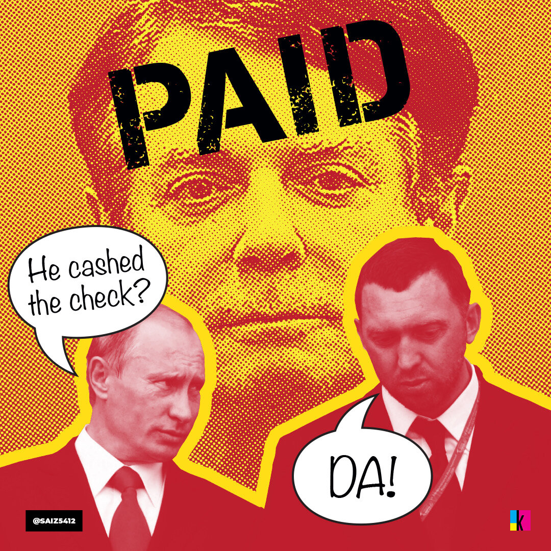 Paul Manafort accepted $10 million per year for consulting Oleg Deripaska—a Russian billionaire.