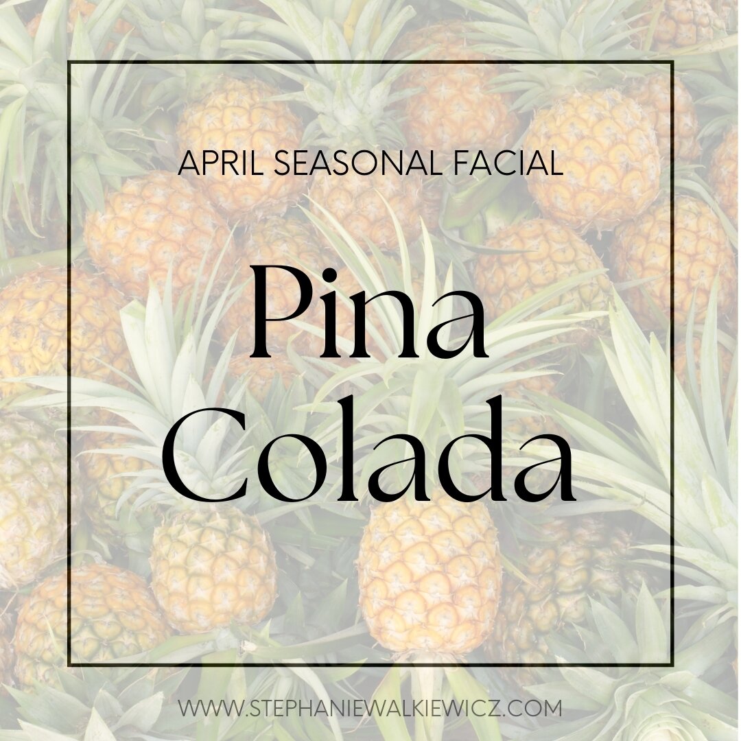 Say hello to spring break with this gentle and refreshing facial! 

🍍Pineapple Enzyme delivers a natural occurring enzyme, bromelain, which provides a gentle softening and brightening exfoliation. Pineapple is full of Vitamin C, which stimulates col