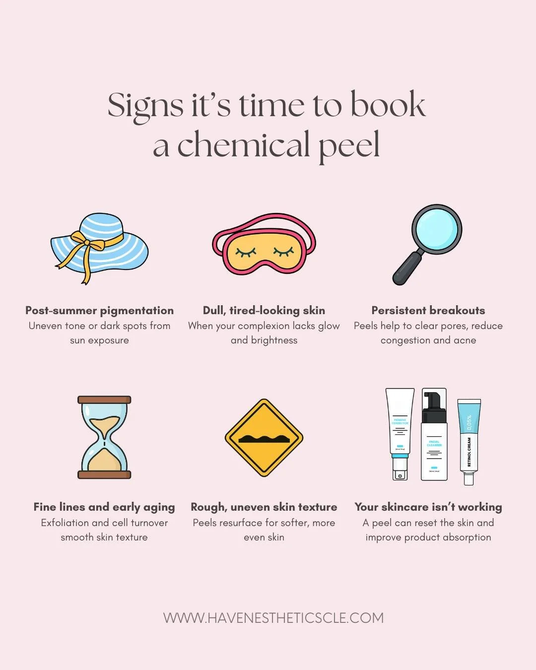 Peel season is upon us 🍌✨

If you&rsquo;ve noticed your skin looking dull, uneven or just not responding to your products the way it used to, then a chemical peel could be the reset your skin needs!

When applied to the skin, it works by gently brea