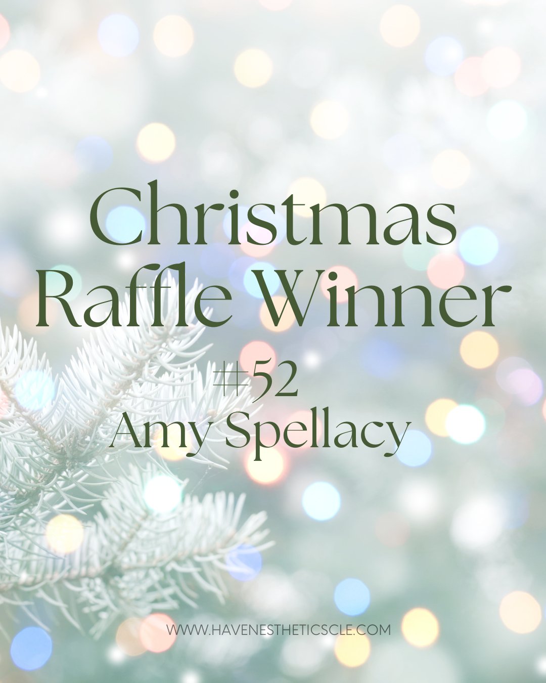 We did a little raffle for a Custom Facial and we're so excited to announce the winner is Amy Spellacy!  Amy comes in with her mom faithfully every other month and we're so happy to treat her to her service next time she comes in.  Congratulations an