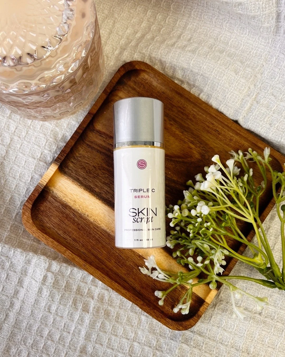 New name and packaging, same serum we LOVE!  Vitamin C/Green Tea Serum is now Triple C serum. 🍊

Skin Script Triple C Serum is one of those formulas that truly delivers a brighter, more even complexion without irritation. This serum blends three for