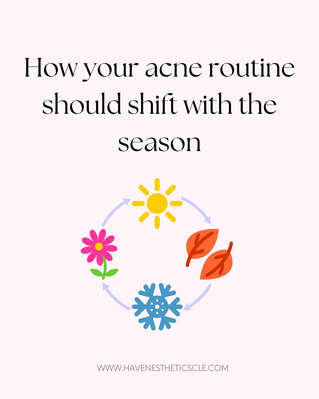 As the seasons change, your skin does too!

What worked a few months ago might not be giving you the same results.  The change of seasons is a good time to check in with your routine and make sure it's still keeping your skin's at it's best!

In warm
