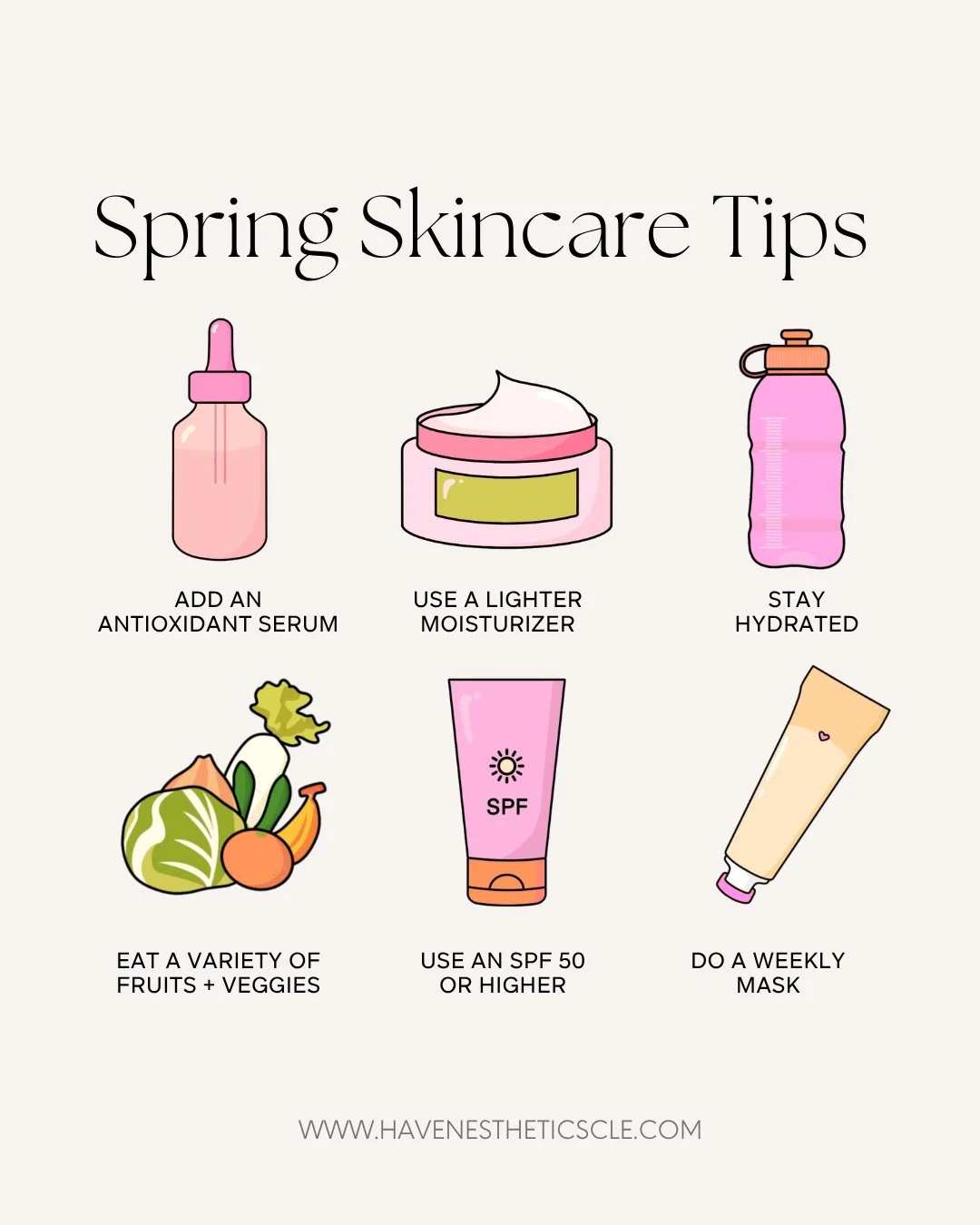 Your skincare routine may need a few small shifts as the seasons change!

Spring is a good time to focus on supporting hydration, protecting your skin barrier, and simplifying where needed.

A few easy seasonal reminders:
🌷switch to lighter hydratio