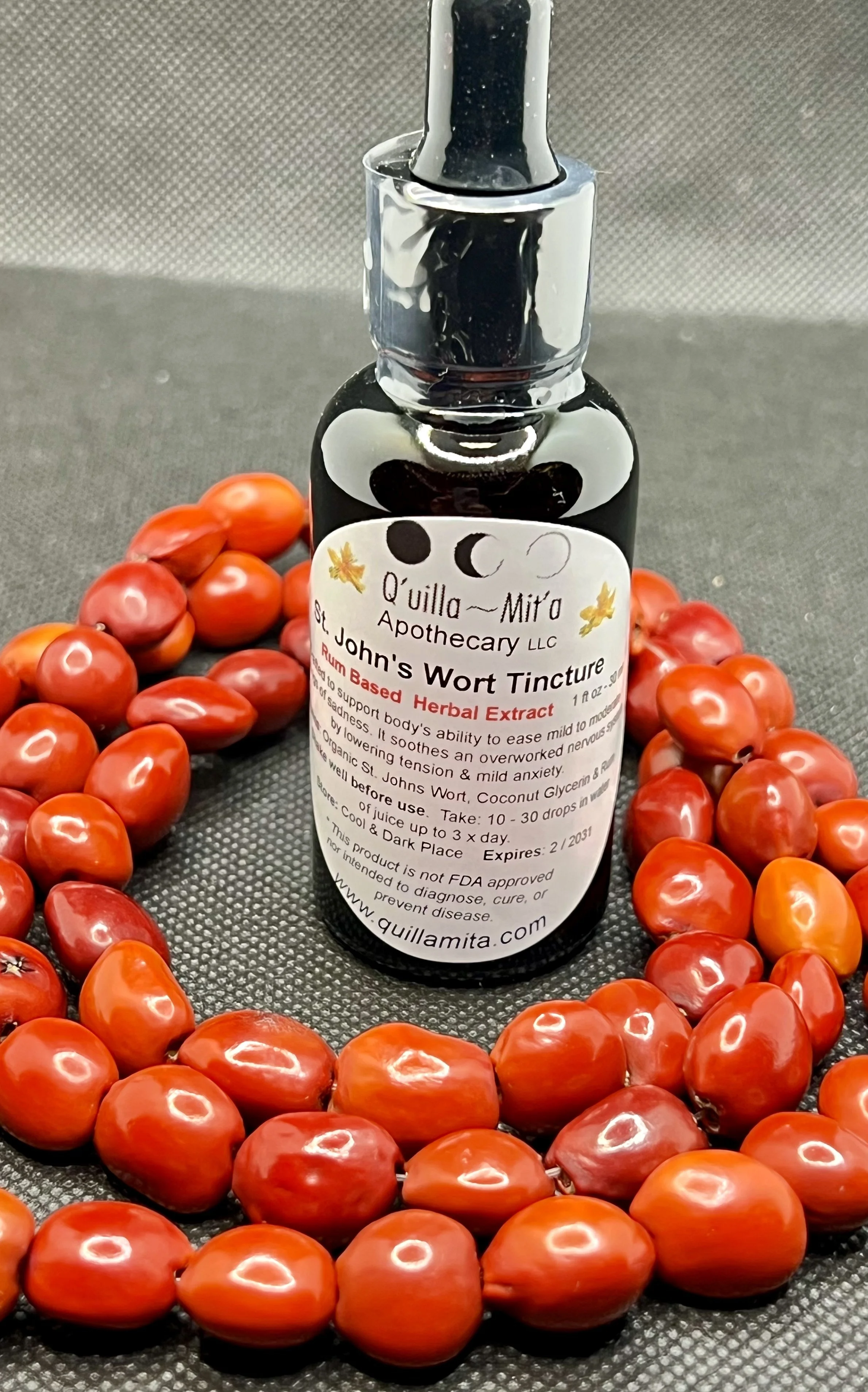 St. John Wort Tincture ~ Herbal Infused in Rum 1 oz