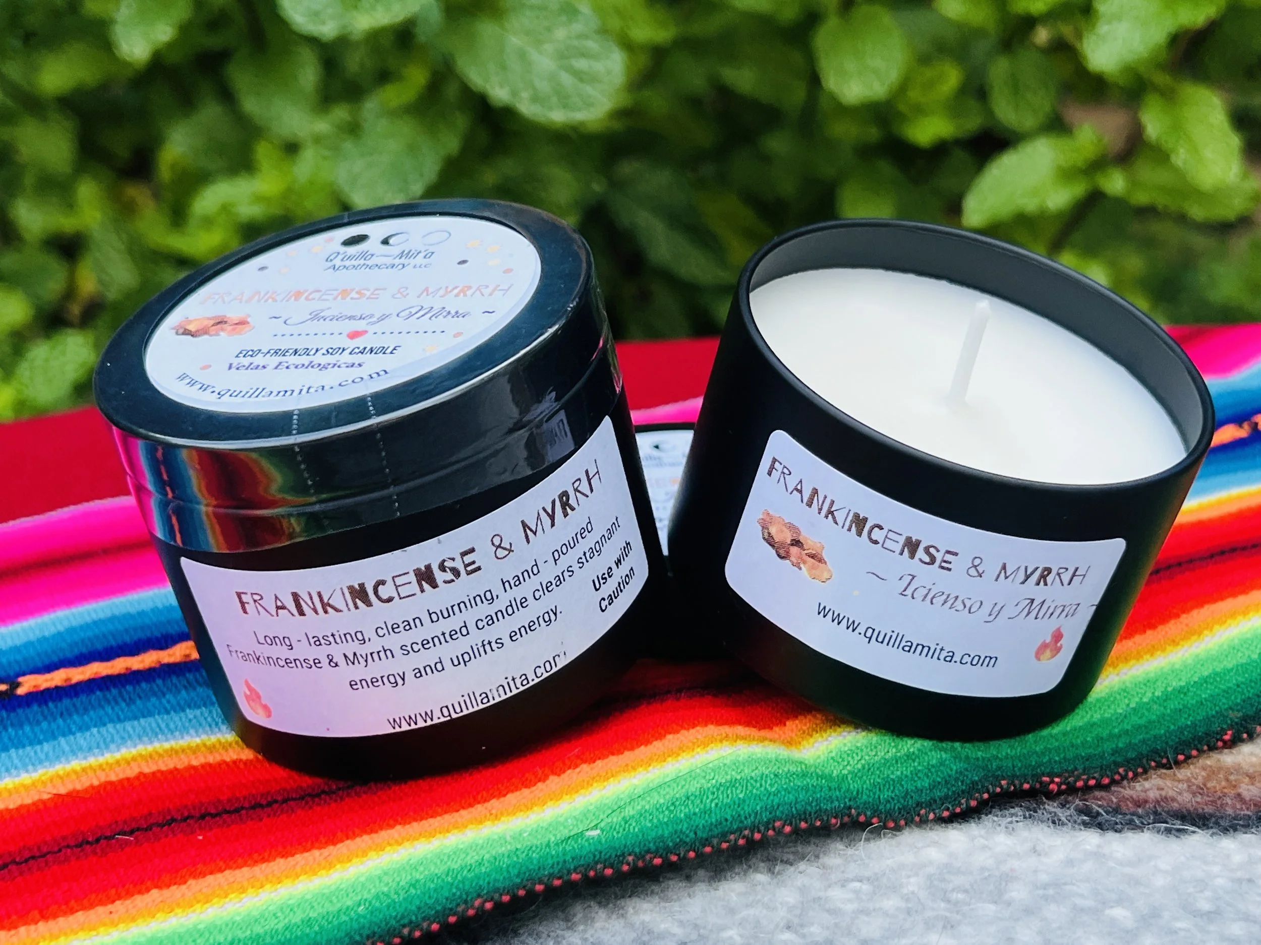 Frankincense & Myrhh Soy Wax Candle - 8oz