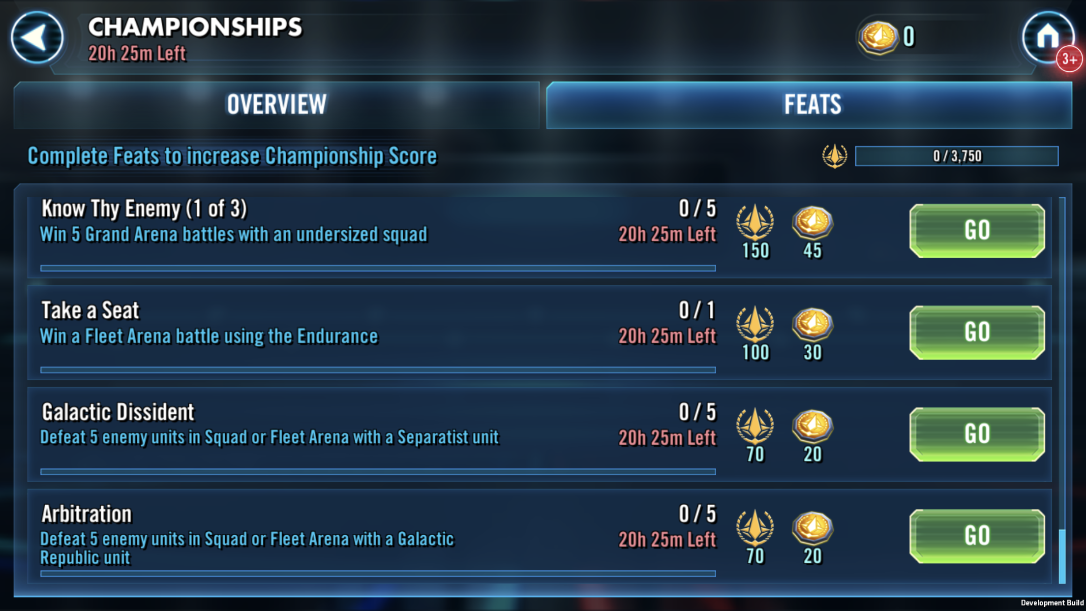 Feats encourage regular pivots in player behaviors to keep up the pressure