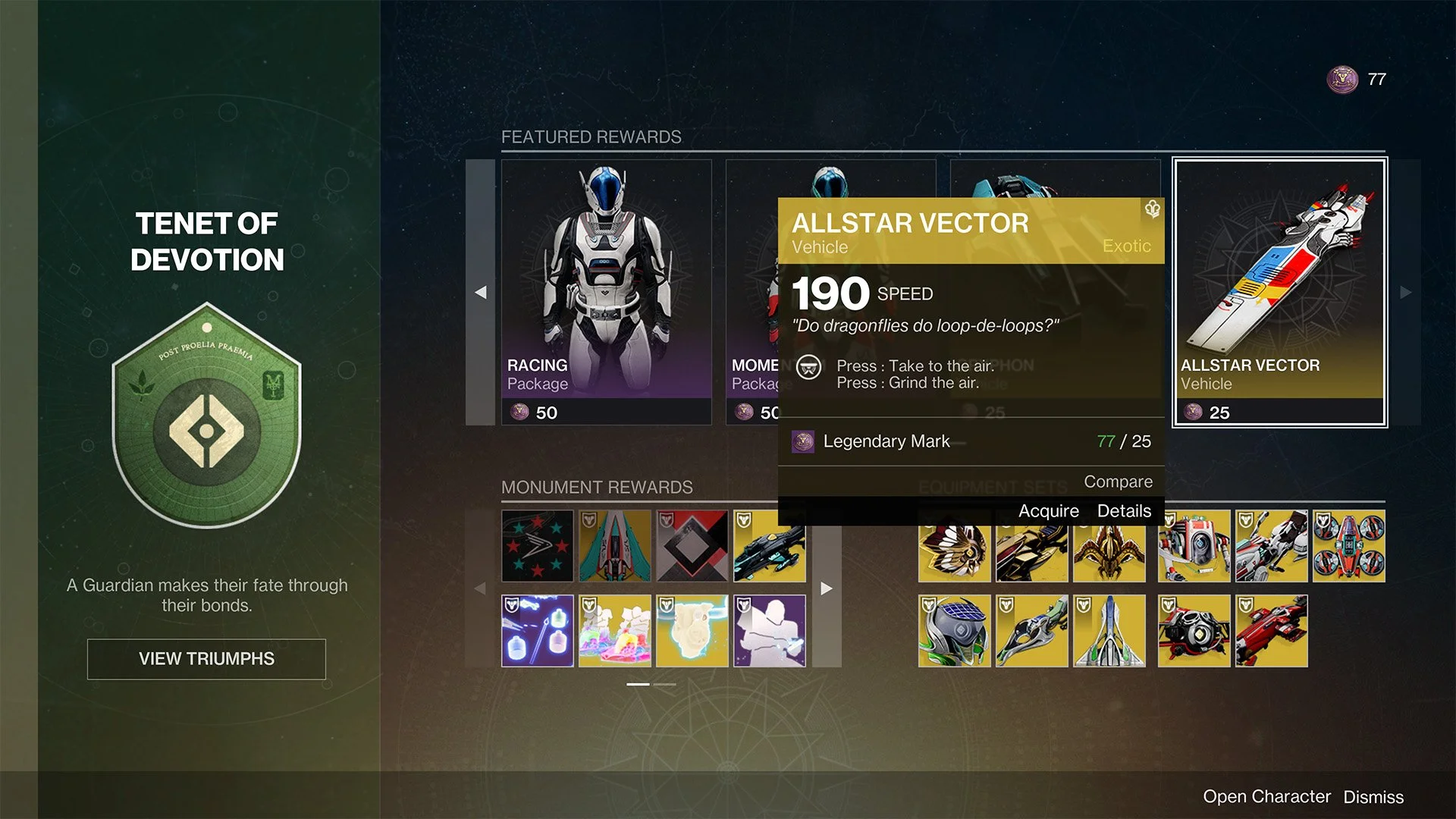 Redeem Legendary marks for exciting rewards.
