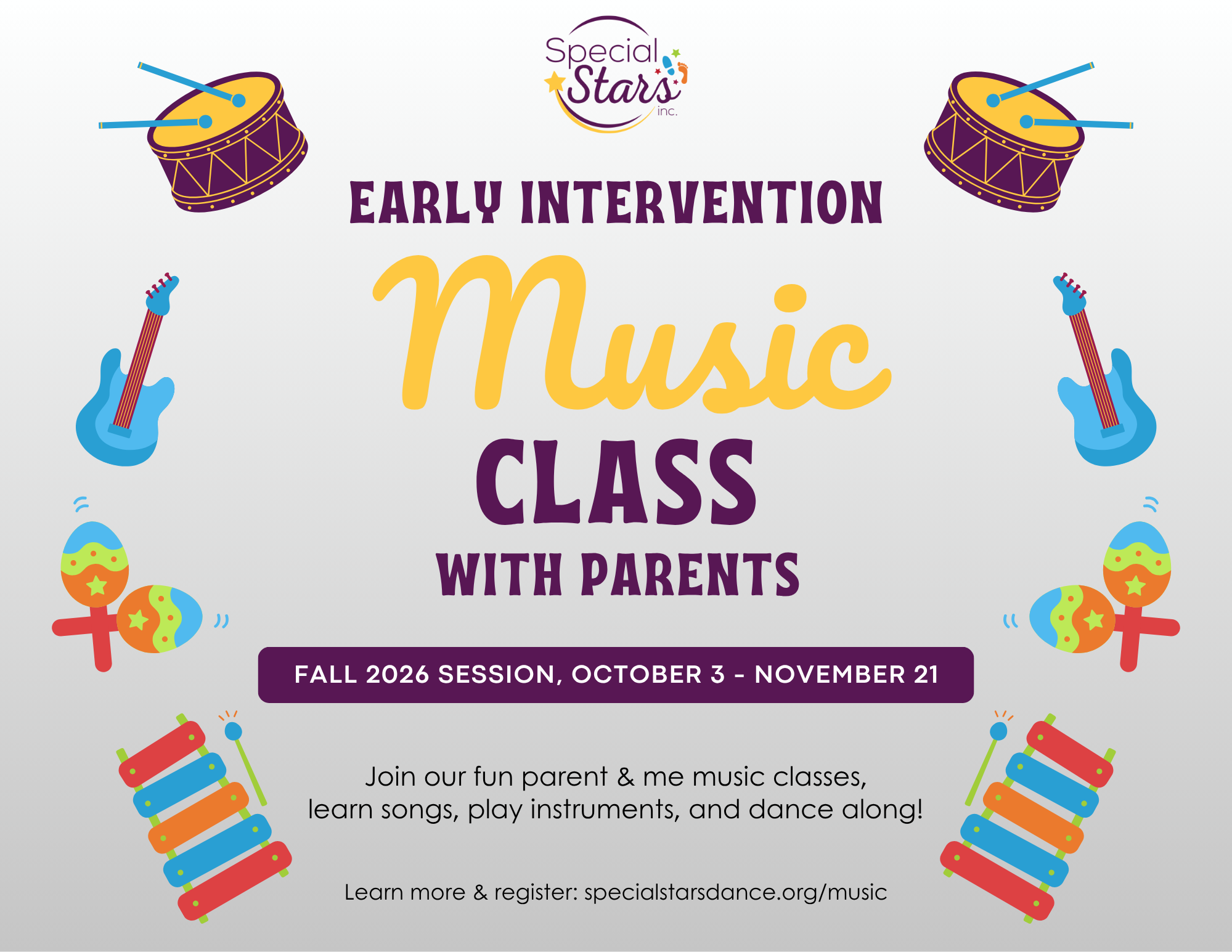 Early Intervention Music Class - Fall 2026 Session