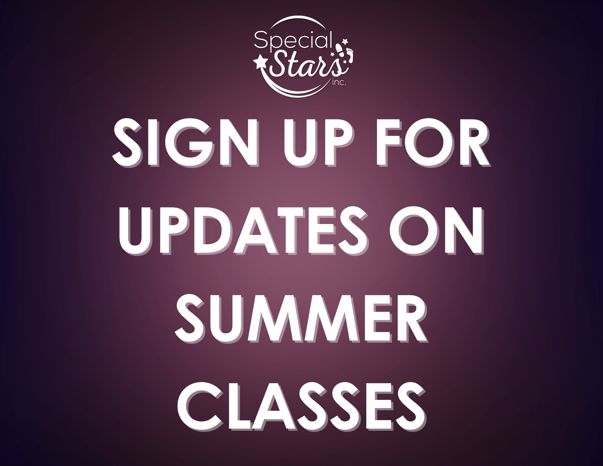 Sign Up For Updates On Summer Classes