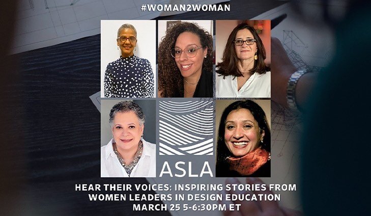 Happy #LANDofDiversity #Thursday from STUDIOPLAATS! Today we're encoraging y'all to join us in watching the &quot;Hear Their Voices: Inspiring Stories from Women Leaders in Design Education&quot; panel TONIGHT @ 5pm from @nationalasla ⁠⁠
⁠⁠
Click the