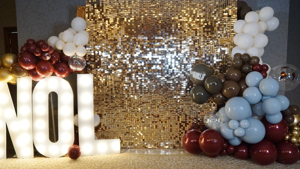 Elegant balloon decor for a business event in The Woodlands, TX