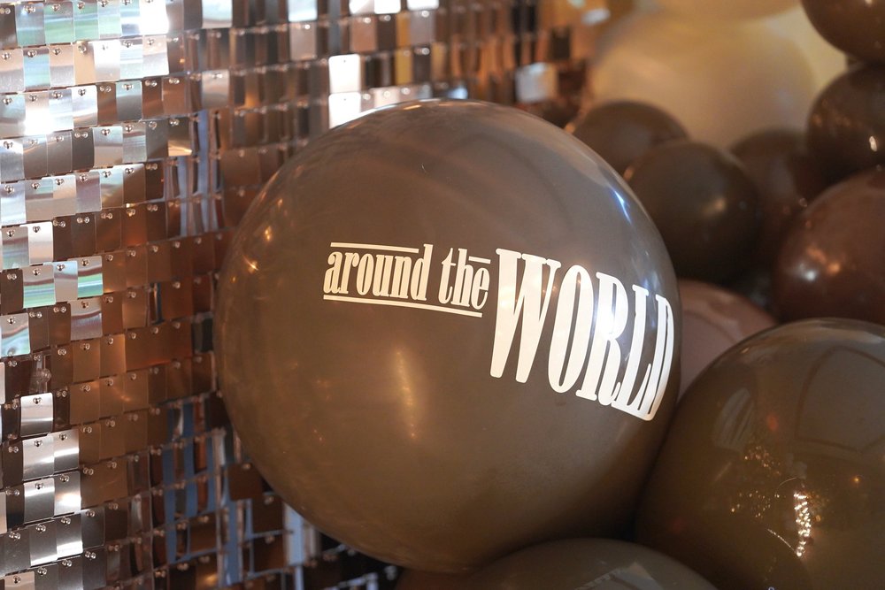 Balloon installation at a corporate event in The Woodlands