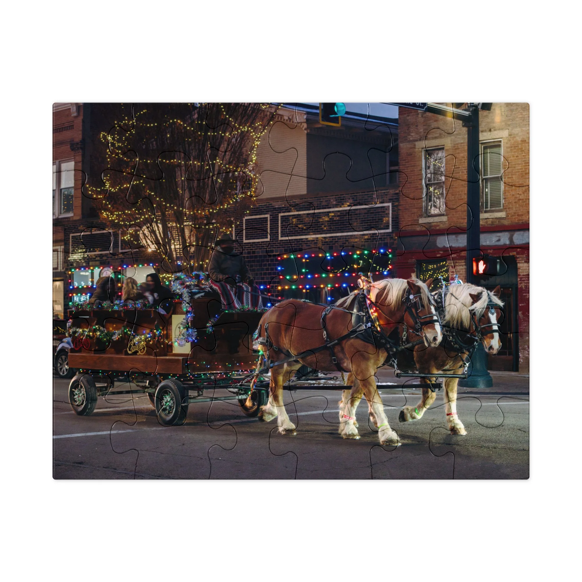 Moonlight & Mistletoe | Jigsaw puzzle with Tin