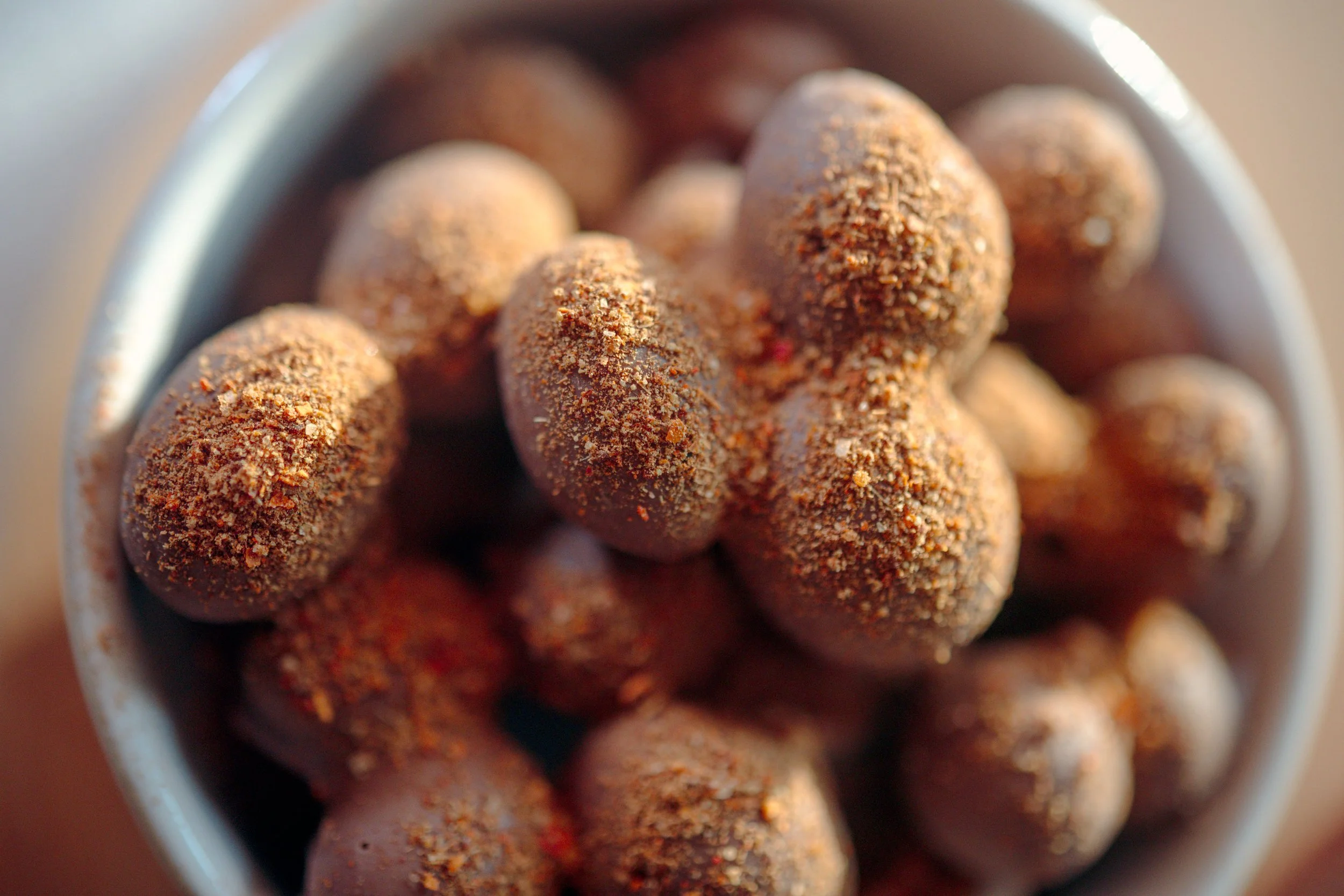 Mexican Hot Chocolate Tajin Covered Chocolate Double Dipped Peanuts by Andrea Molina