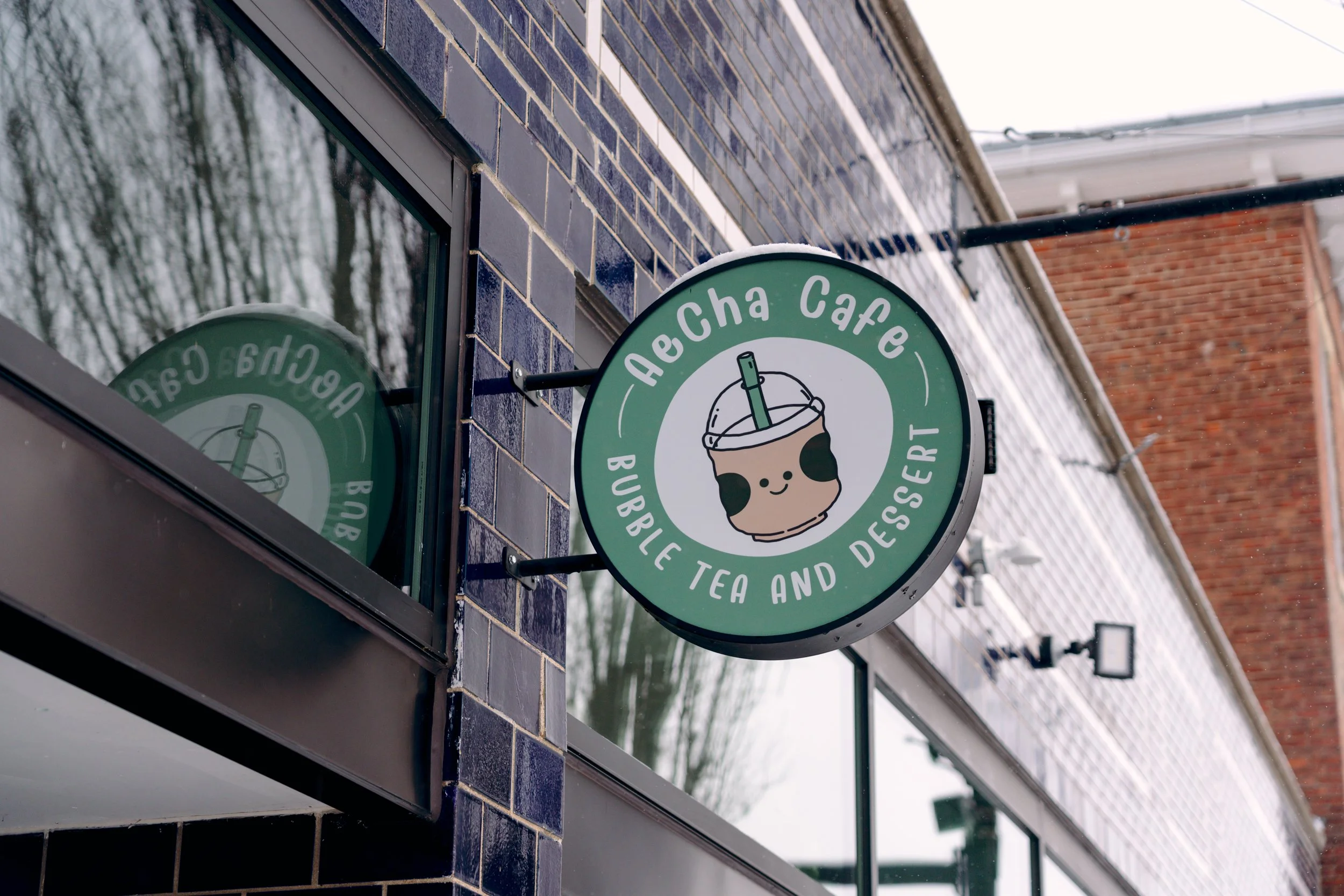 AeCha Cafe Sign on 29 East Main Street Tipp City by Andrea Molina Photography