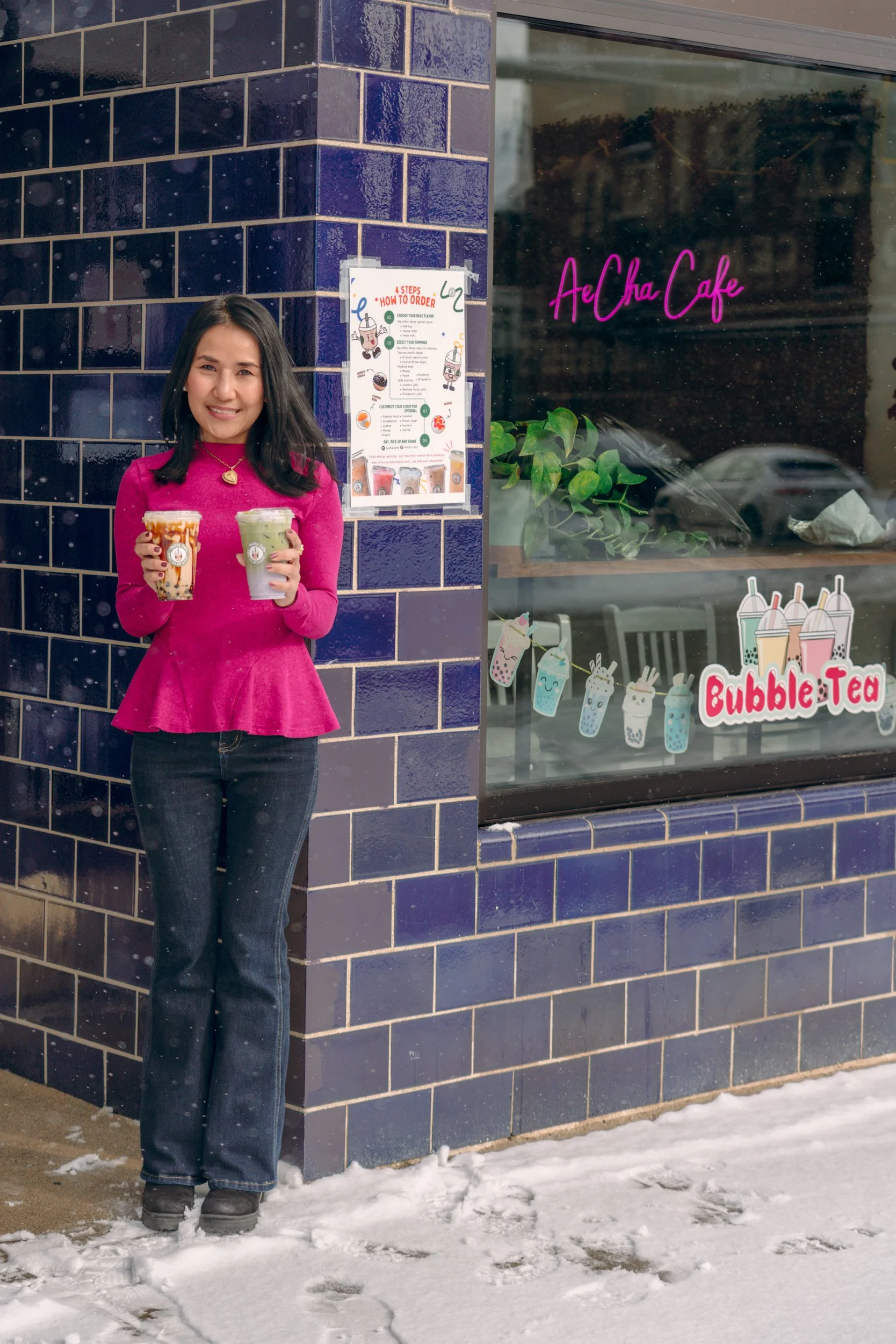 Aoy Atkins with AeCha Cafe in Tipp City  by Andrea Molina