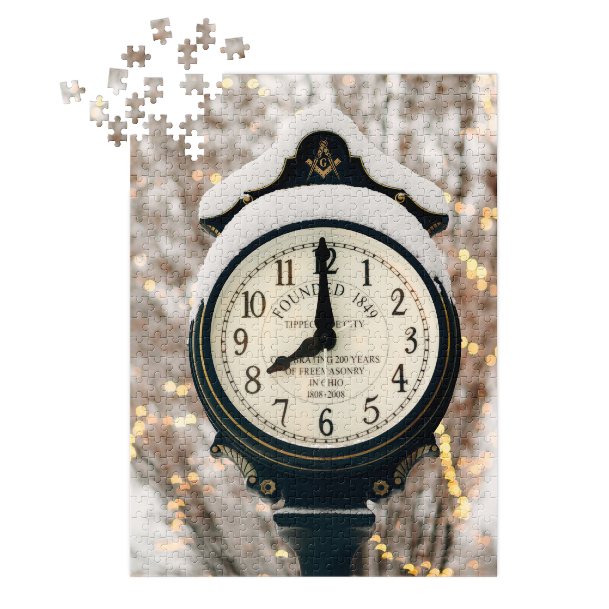 Tipp City Clock | Jigsaw Puzzle with Tin