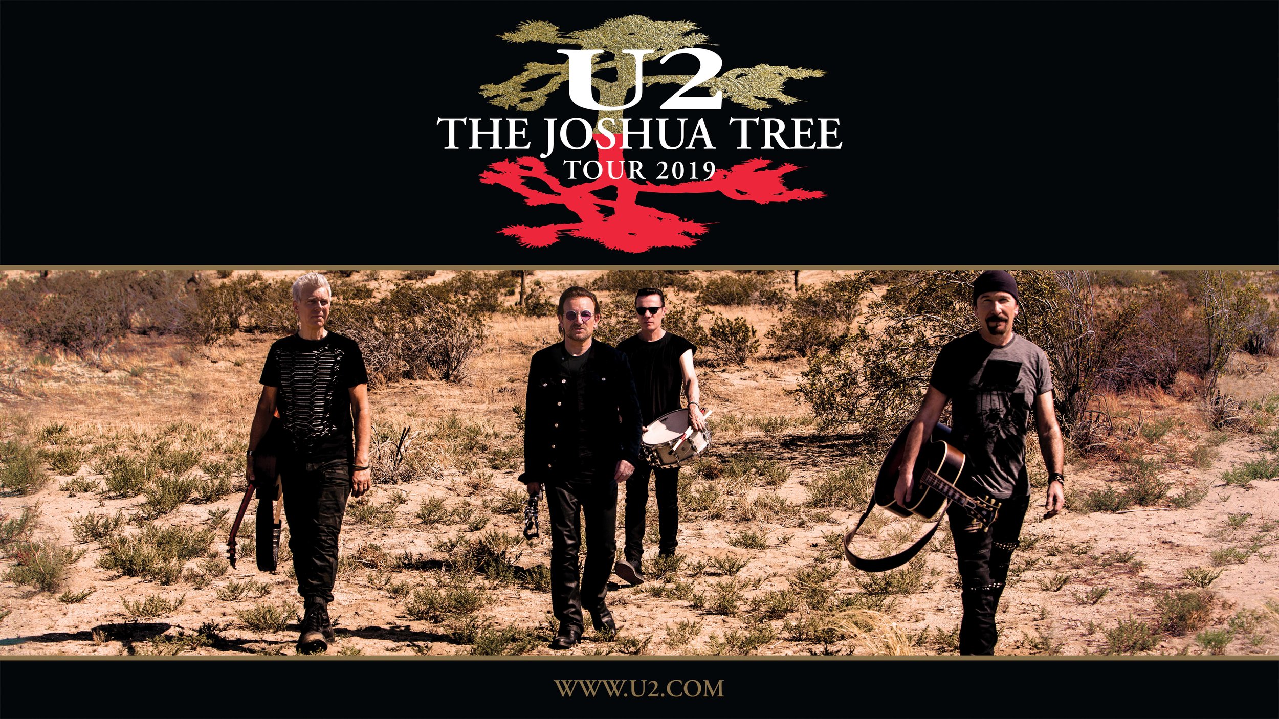 u2 The Joshua Tree Tour 2019 Poster