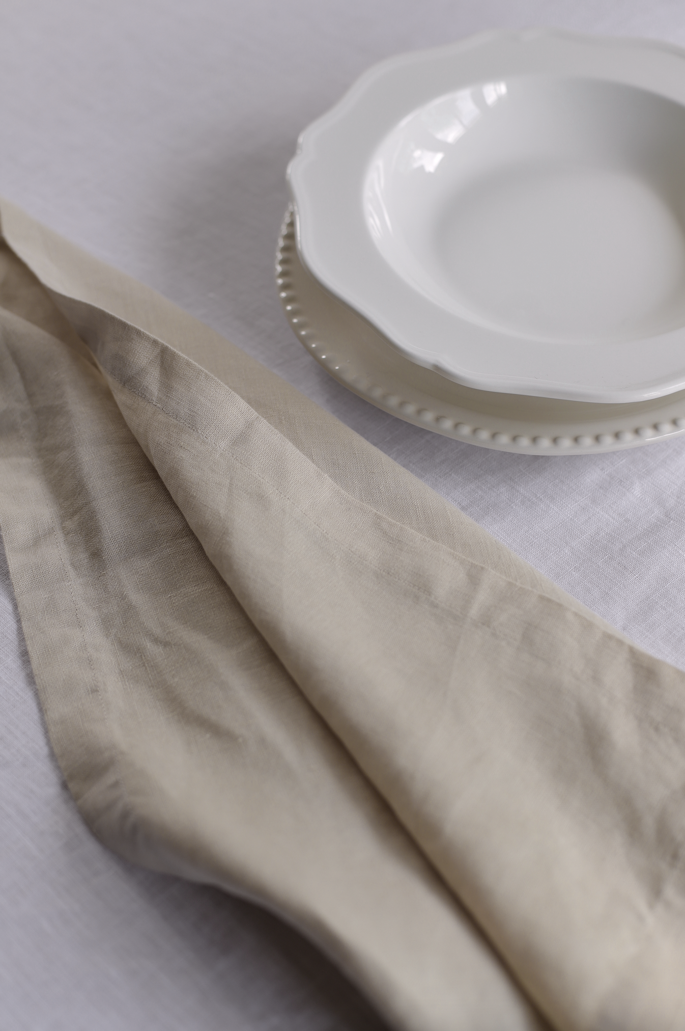 SANDY BEIGE EUROPEAN FLAX LINEN NAPKINS
