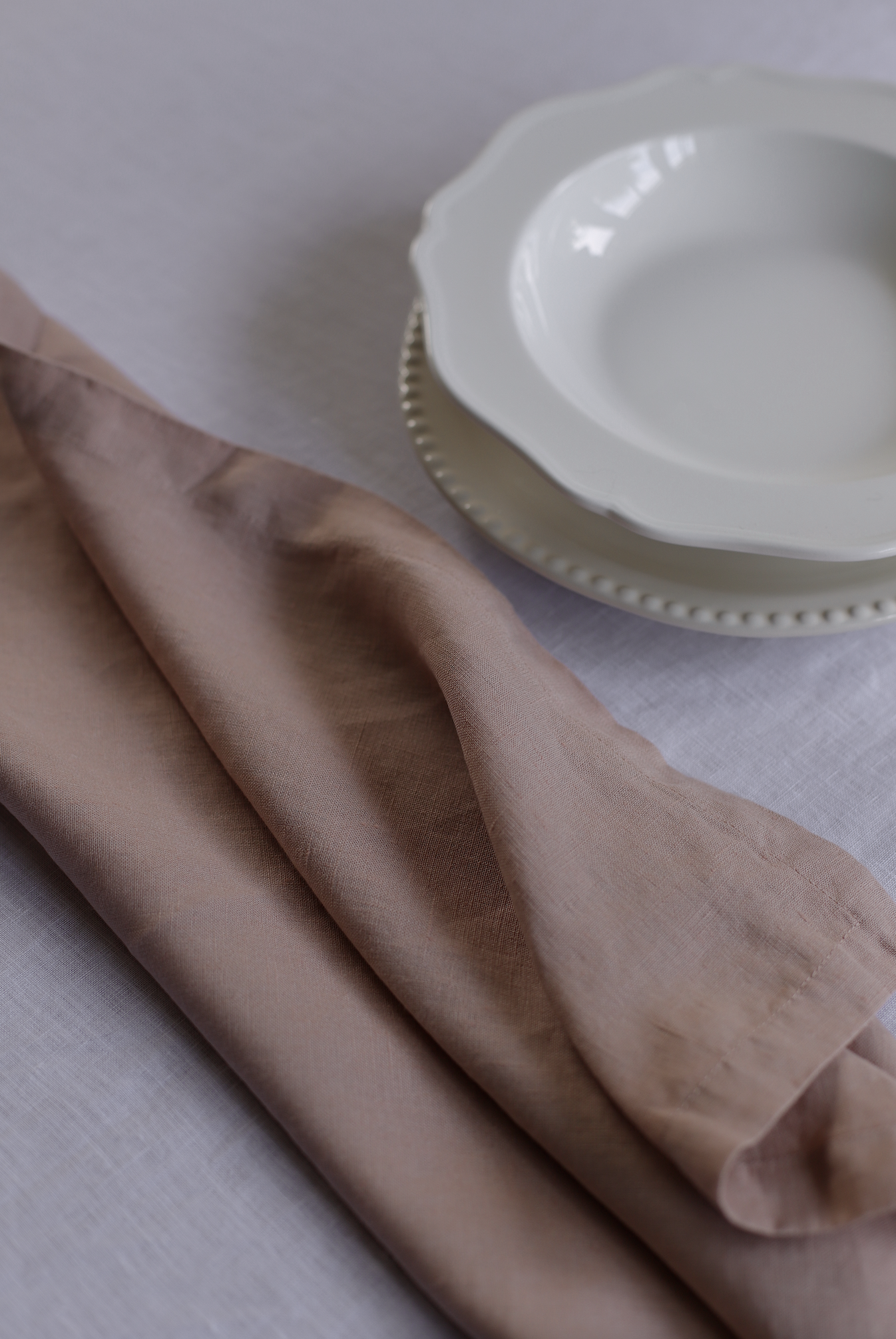 DUSTY PINK EUROPEAN FLAX LINEN NAPKINS