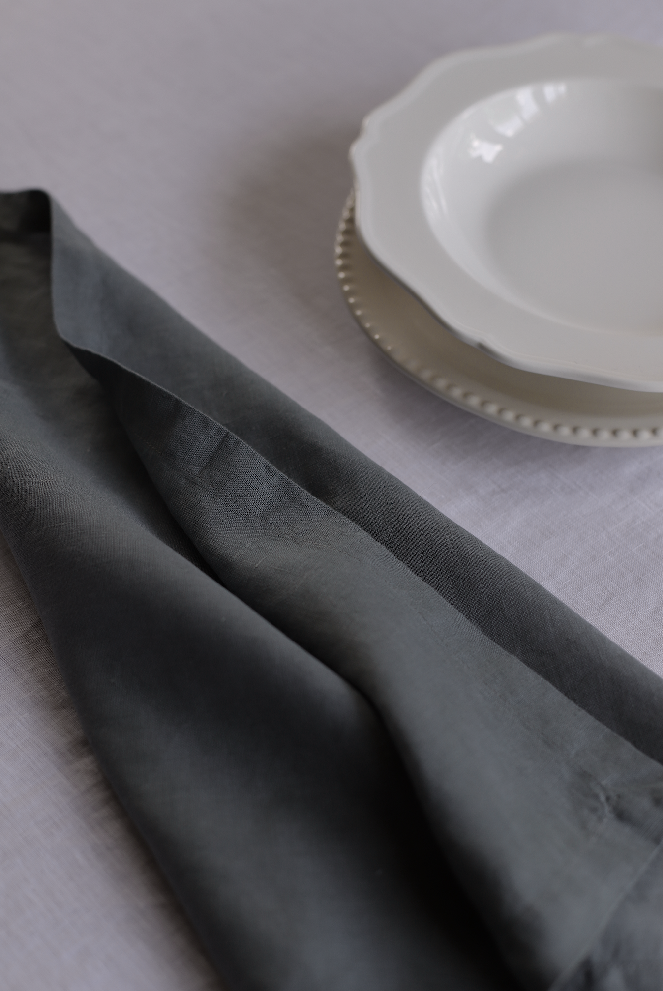 OCEAN BLUE EUROPEAN FLAX LINEN NAPKINS