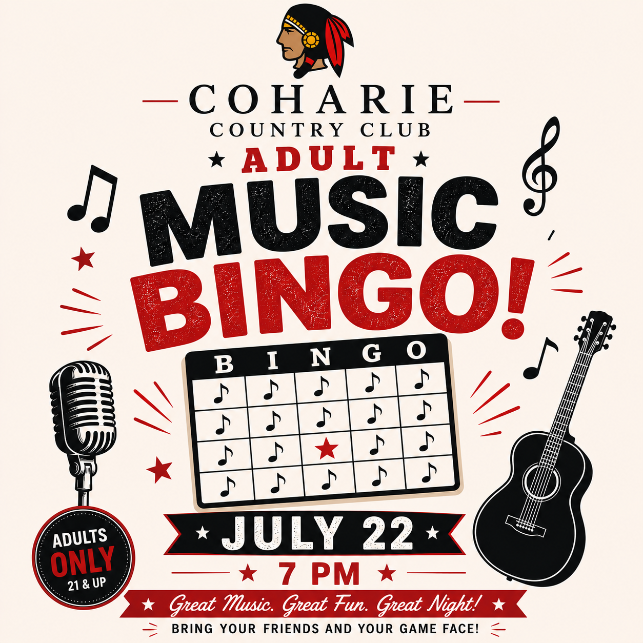 Adult Music Bingo