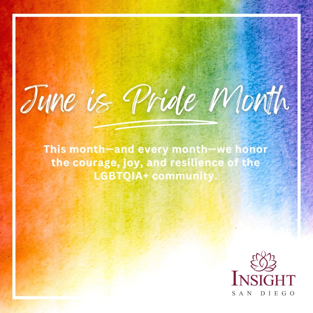 🌈 Happy Pride Month!
We honor the courage, resilience, and beauty of the LGBTQIA+ community. May we continue to walk together in compassion, inclusivity, and love &mdash; today and every day. 🧘&zwj;♀️💖

#PrideMonth #LoveIsLove #InsightSanDiego #Mi