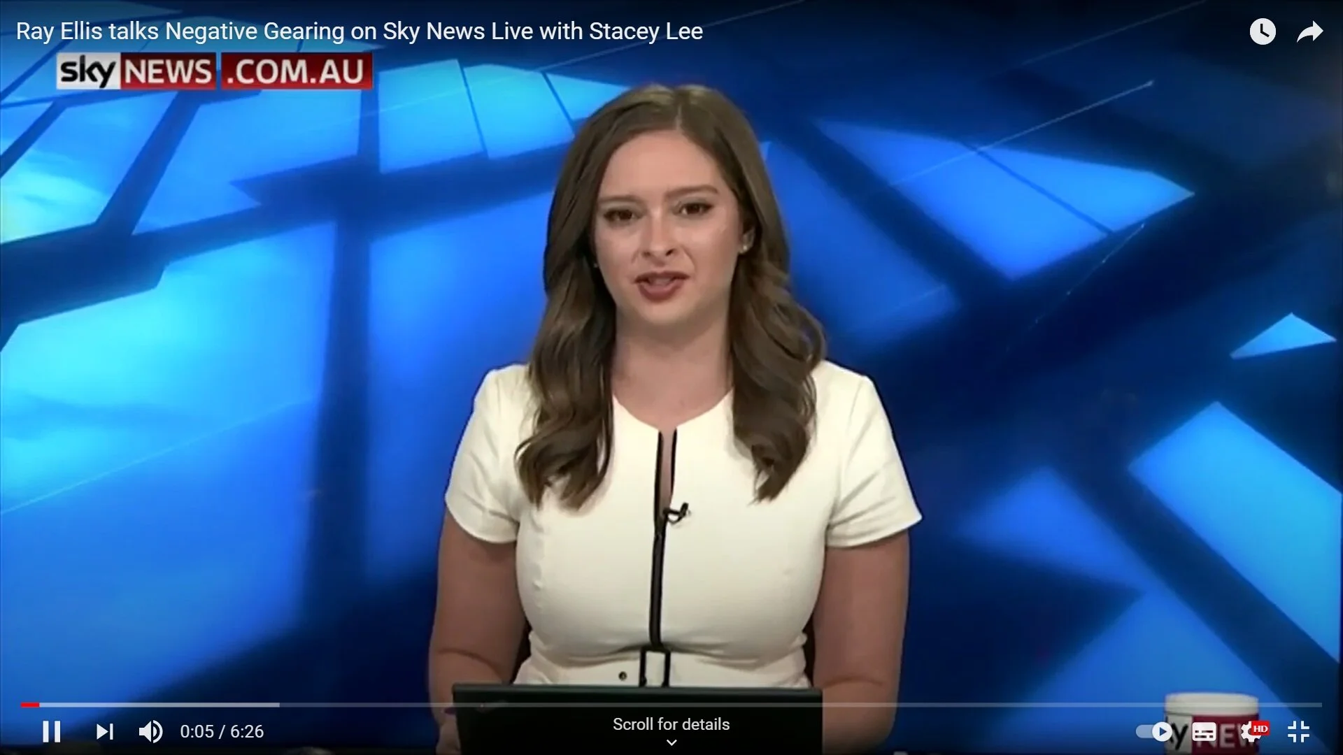 Ray Ellis talks Negative Gearing on Sky News Live with Stacey Lee