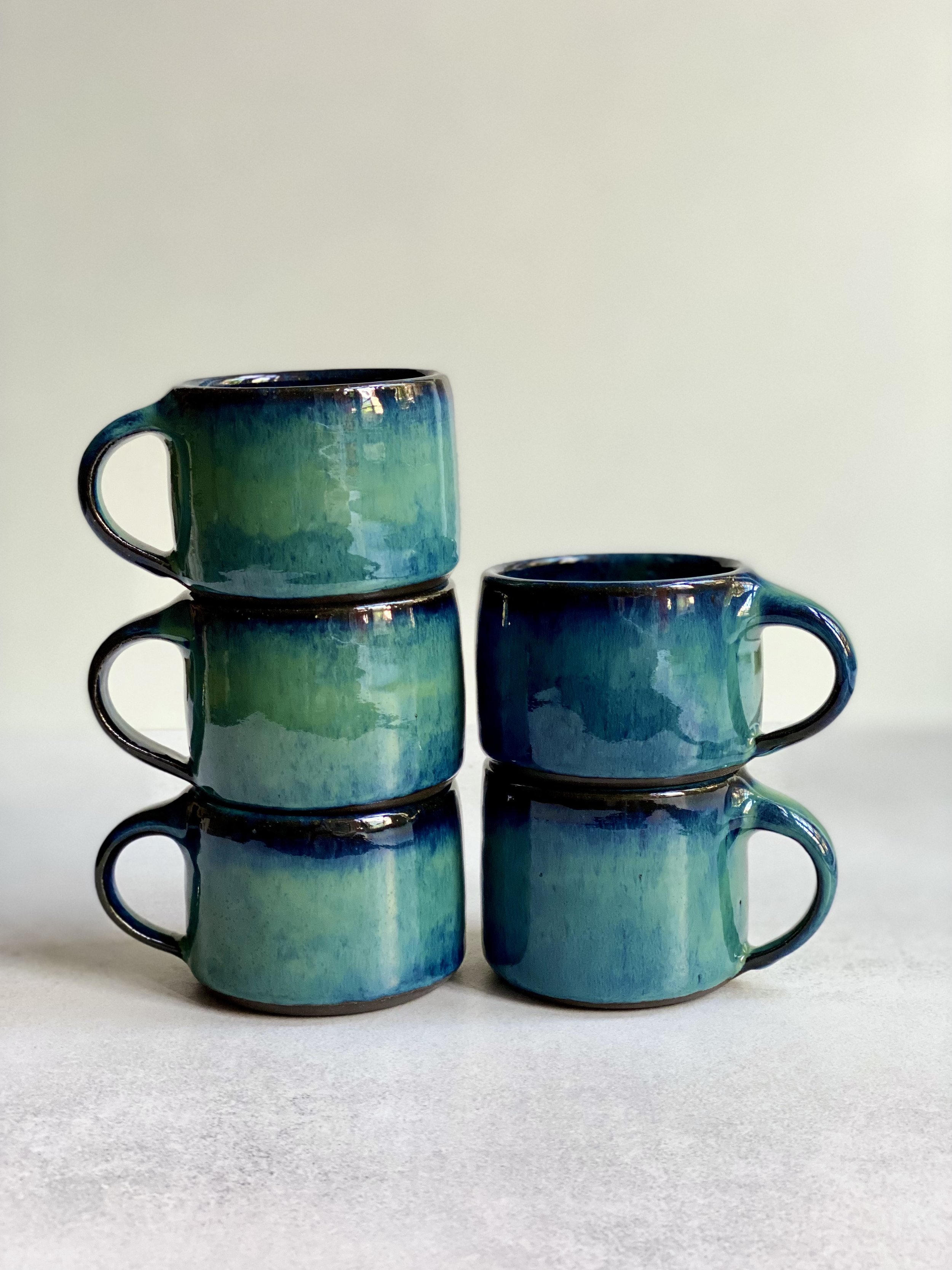 Night Sky Borealis Espresso Mug